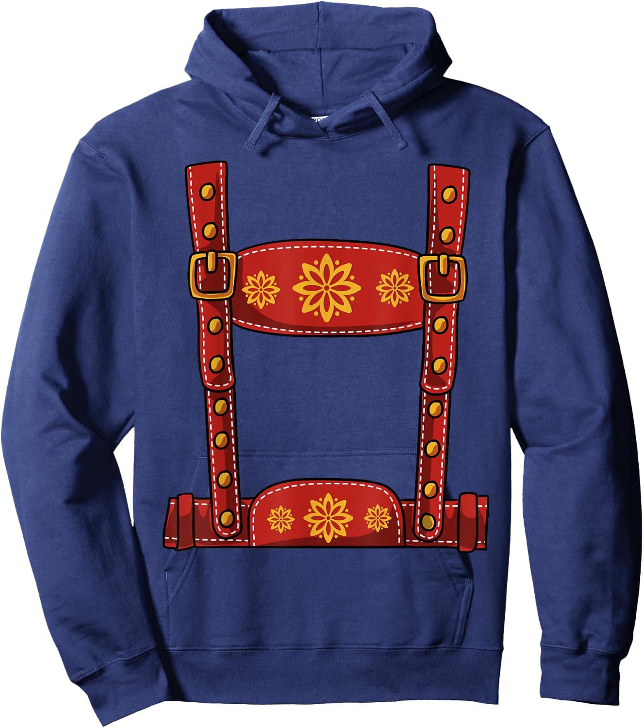 Oktoberfest Halloween Costume - Lederhosen Hoodie - Hoodie | Navy