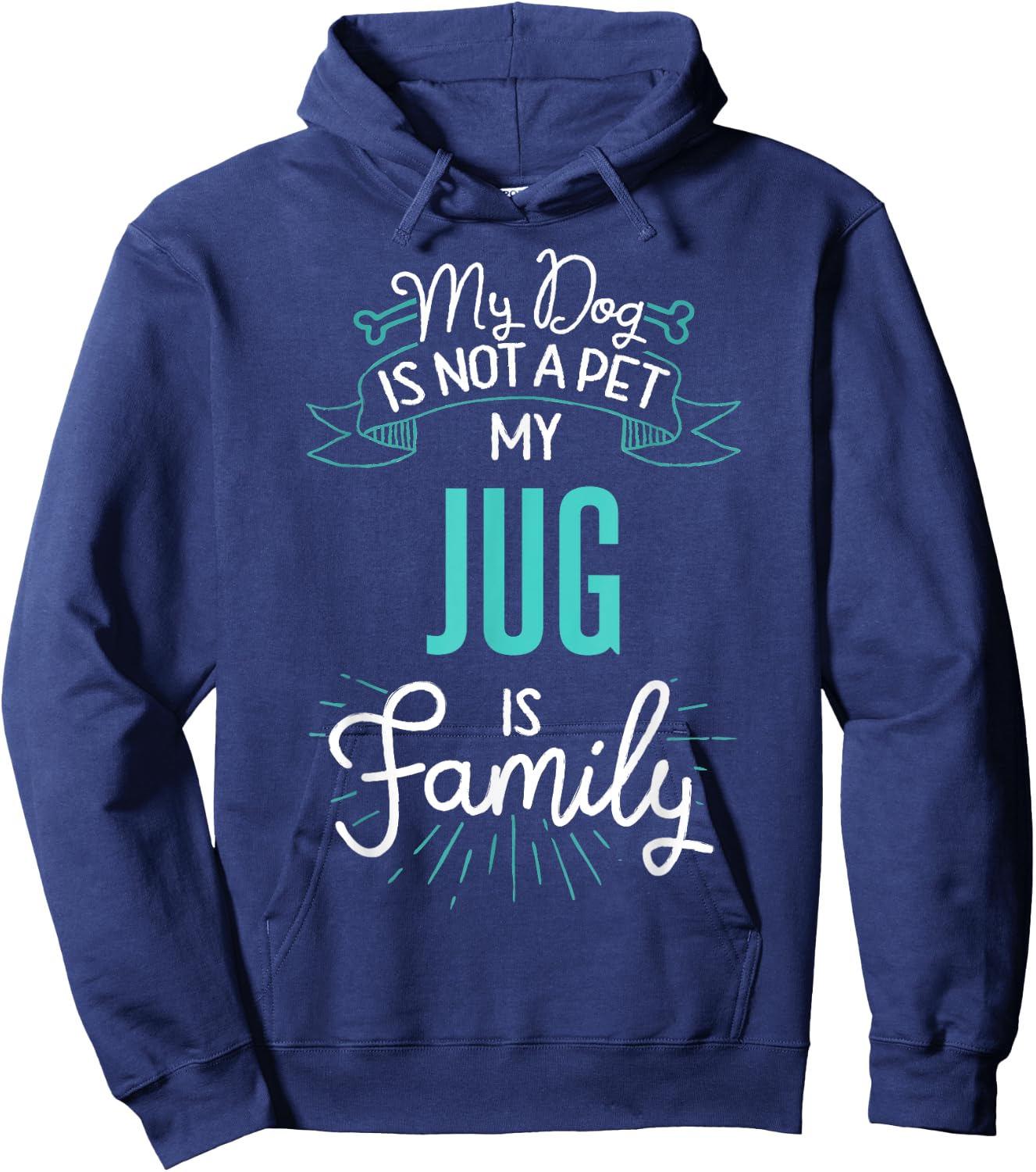 Cute Jug Shirt Family Dog Gift Men Hoodie - Hoodie | Navy