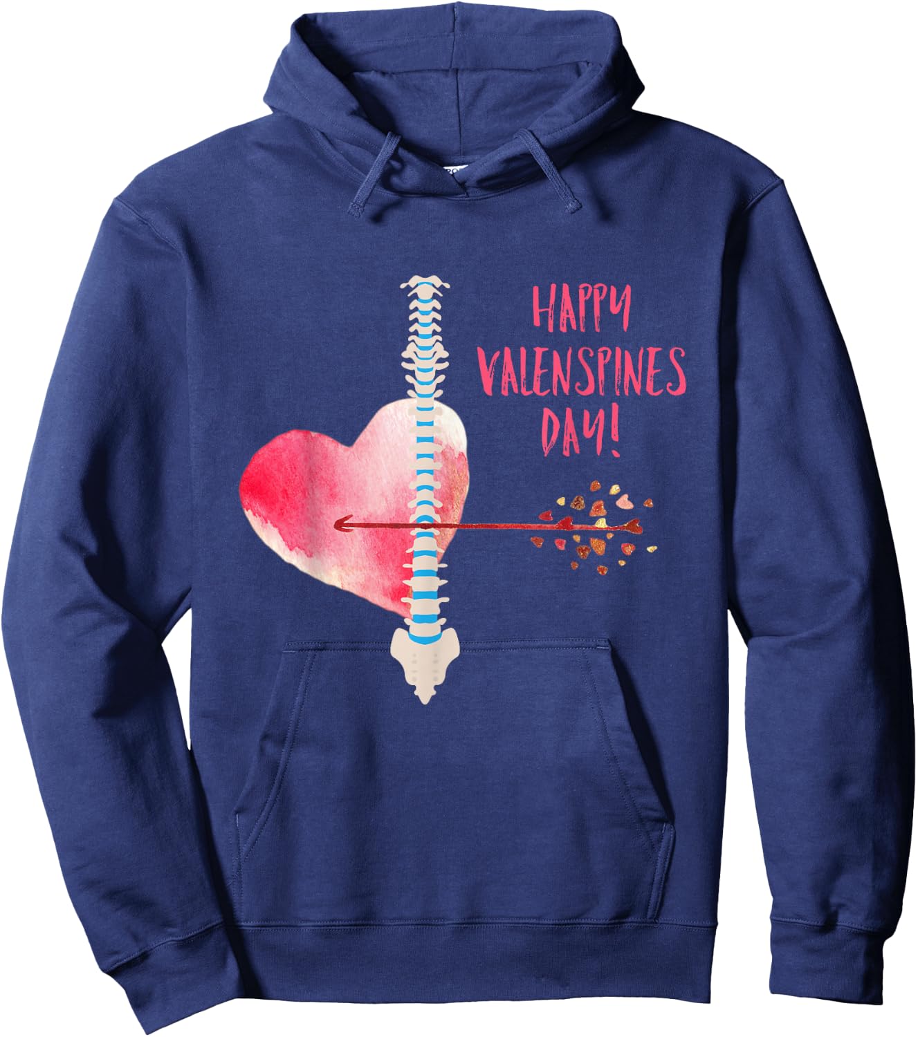 Chiropractic Valentines Day Hoodie - Hoodie | Navy