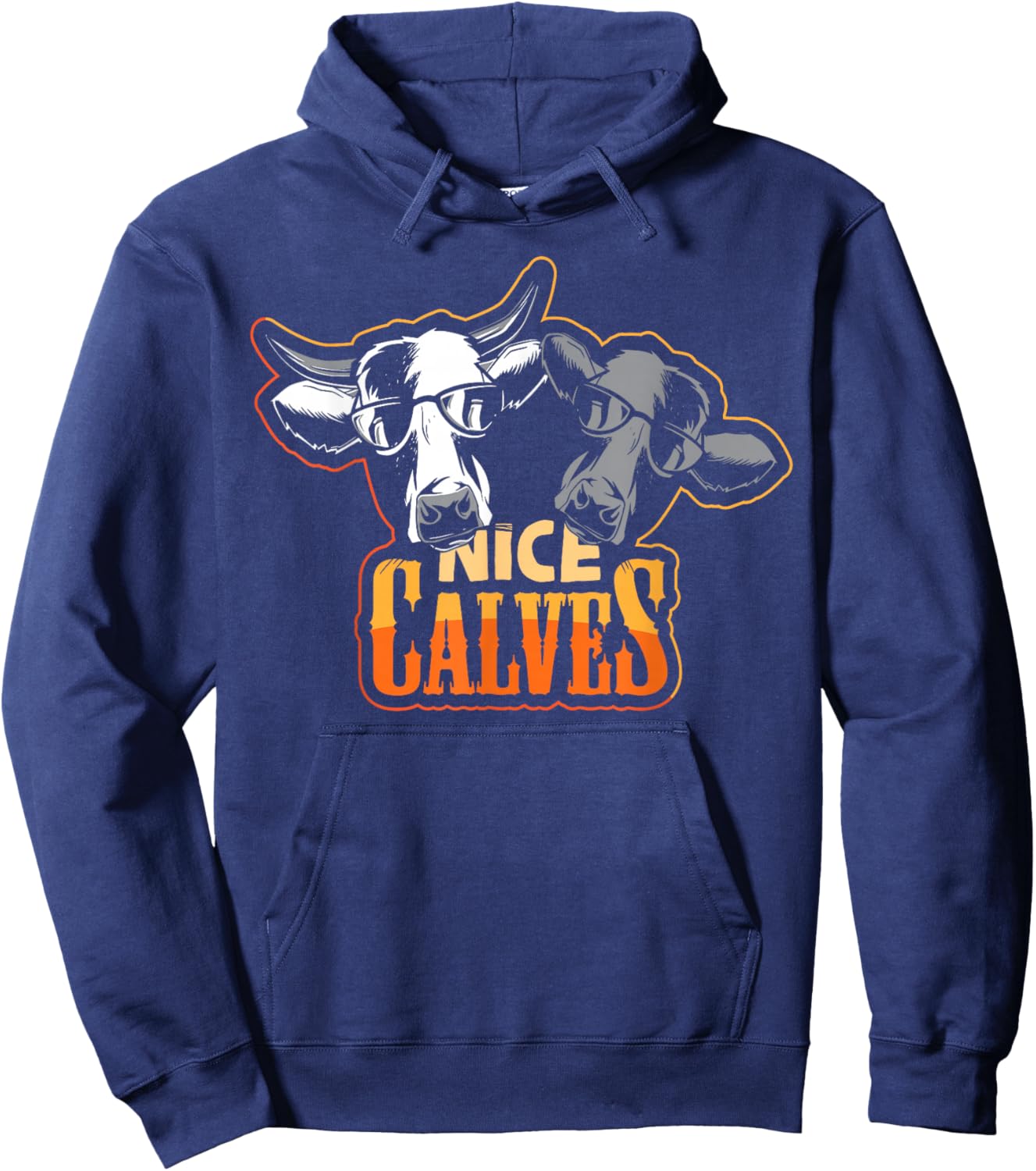 Farming design with statement Nice calves Hoodie - Hoodie | Navy