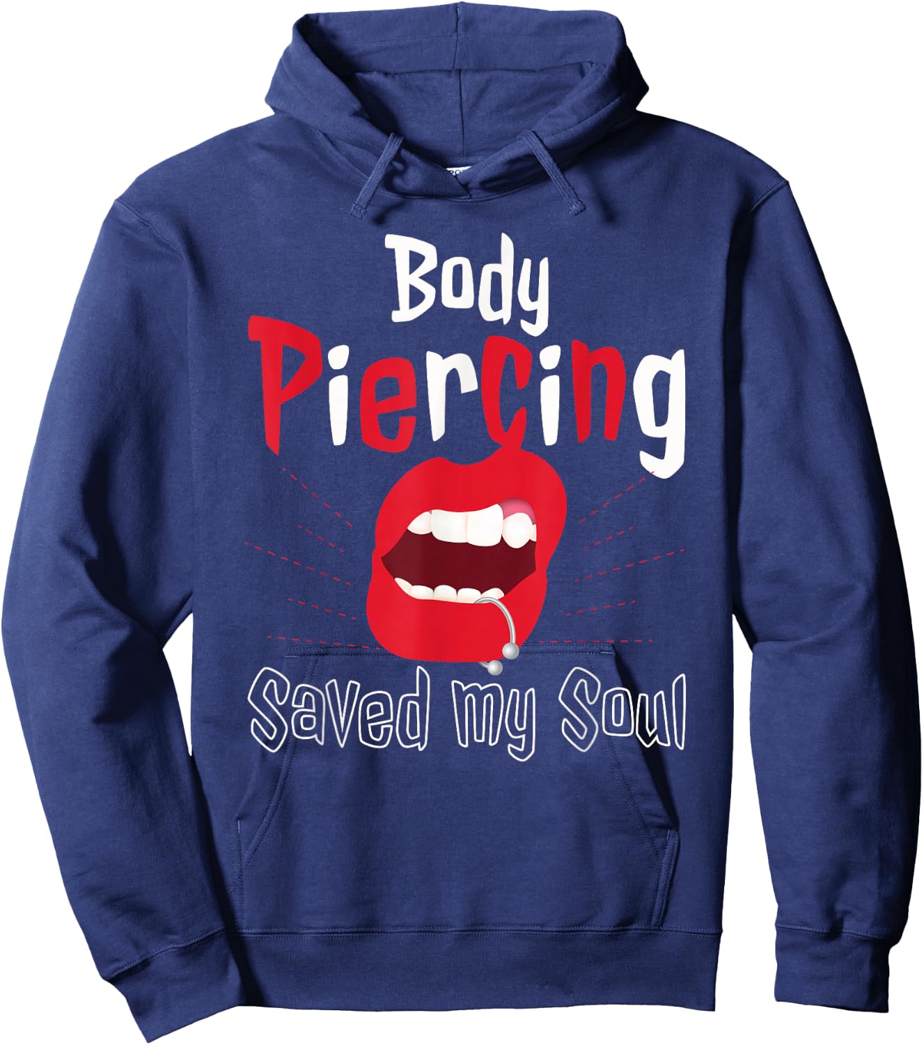 Cool Body Piercing Saved My Soul Tattoo Artists Hoodie - Hoodie | Navy
