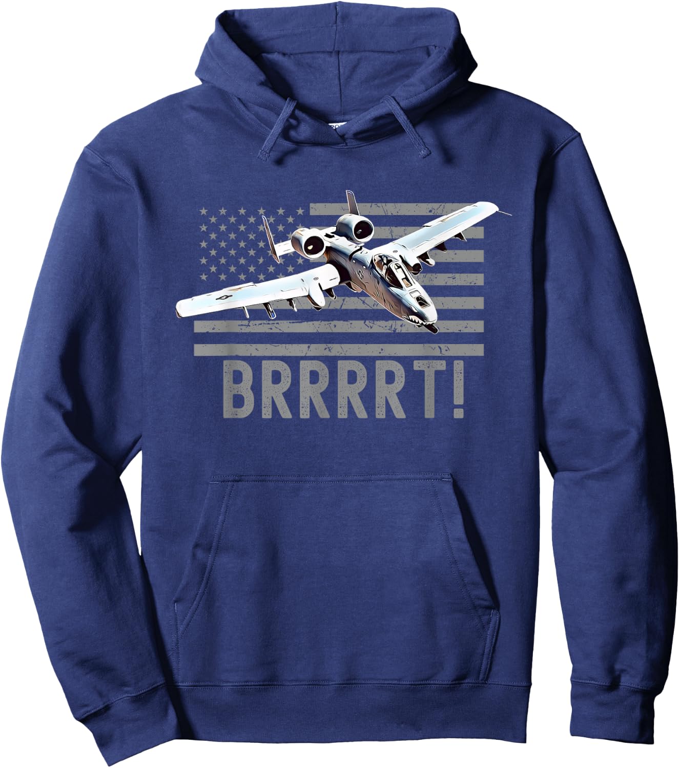 Funny A10 Thunderbolt Warthog BRRRRRT Hoodie - Hoodie | Navy