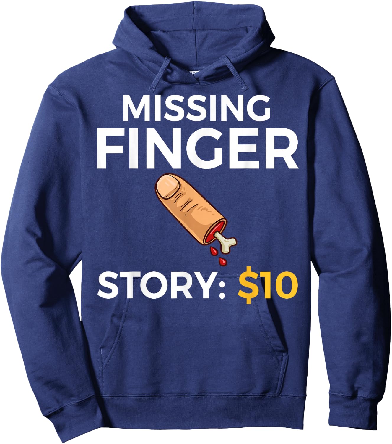 Missing Finger Prosthetic Amputation Recovery Hoodie - Hoodie | Navy
