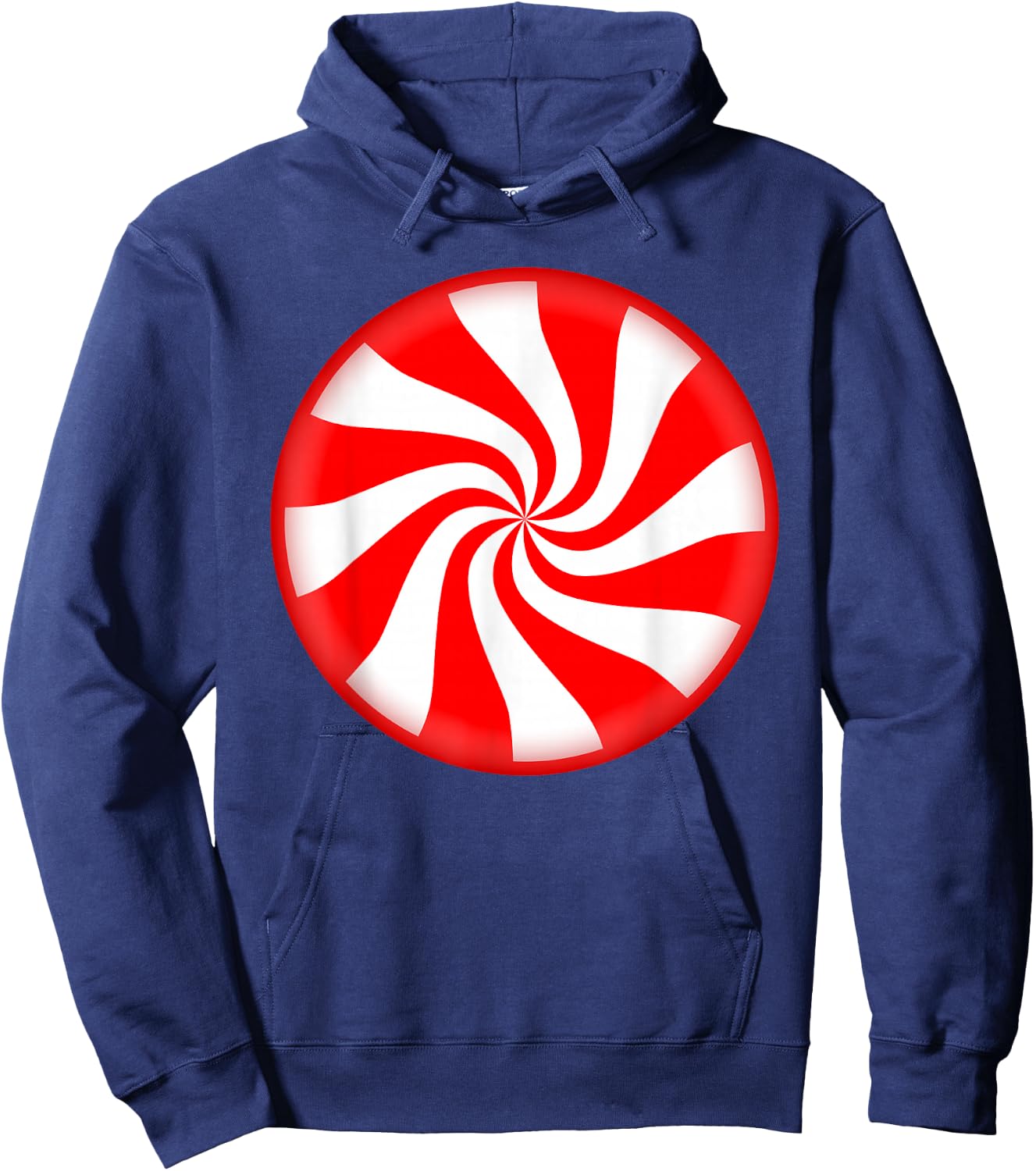 Peppermint Candy Christmas Hoodie - Hoodie | Navy