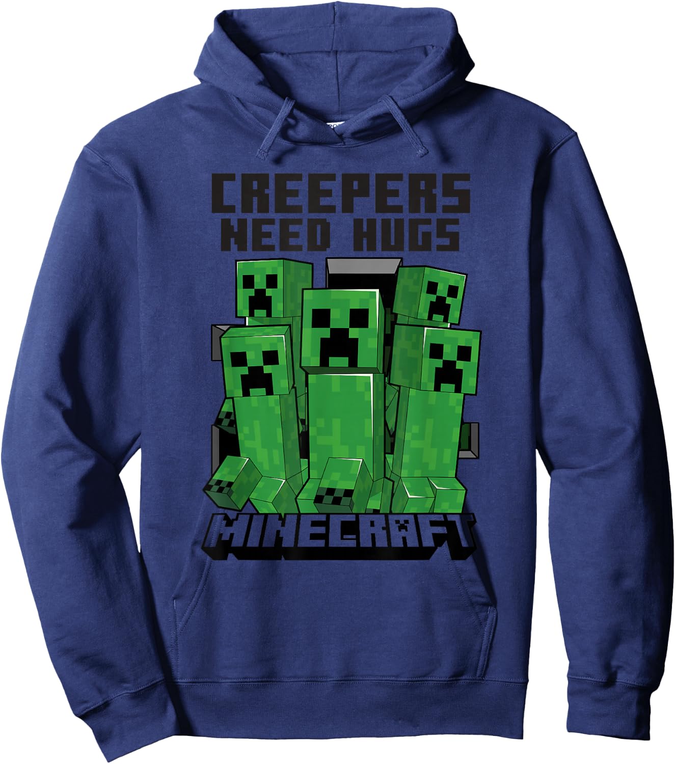 Minecraft Creepers Need Hugs March Hoodie - Hoodie | Navy
