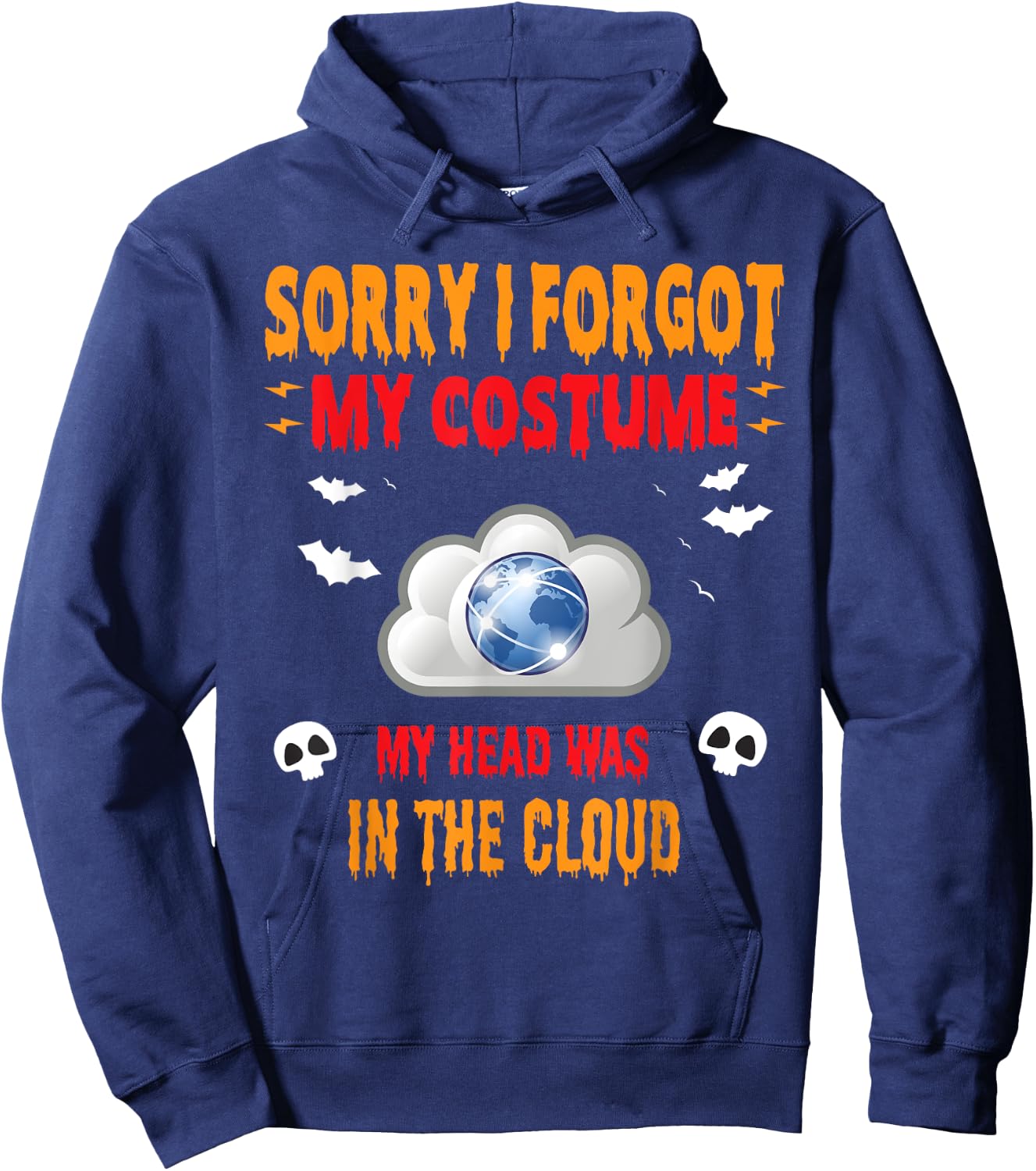 Halloween Cloud Computing lazy costume Hoodie - Hoodie | Navy