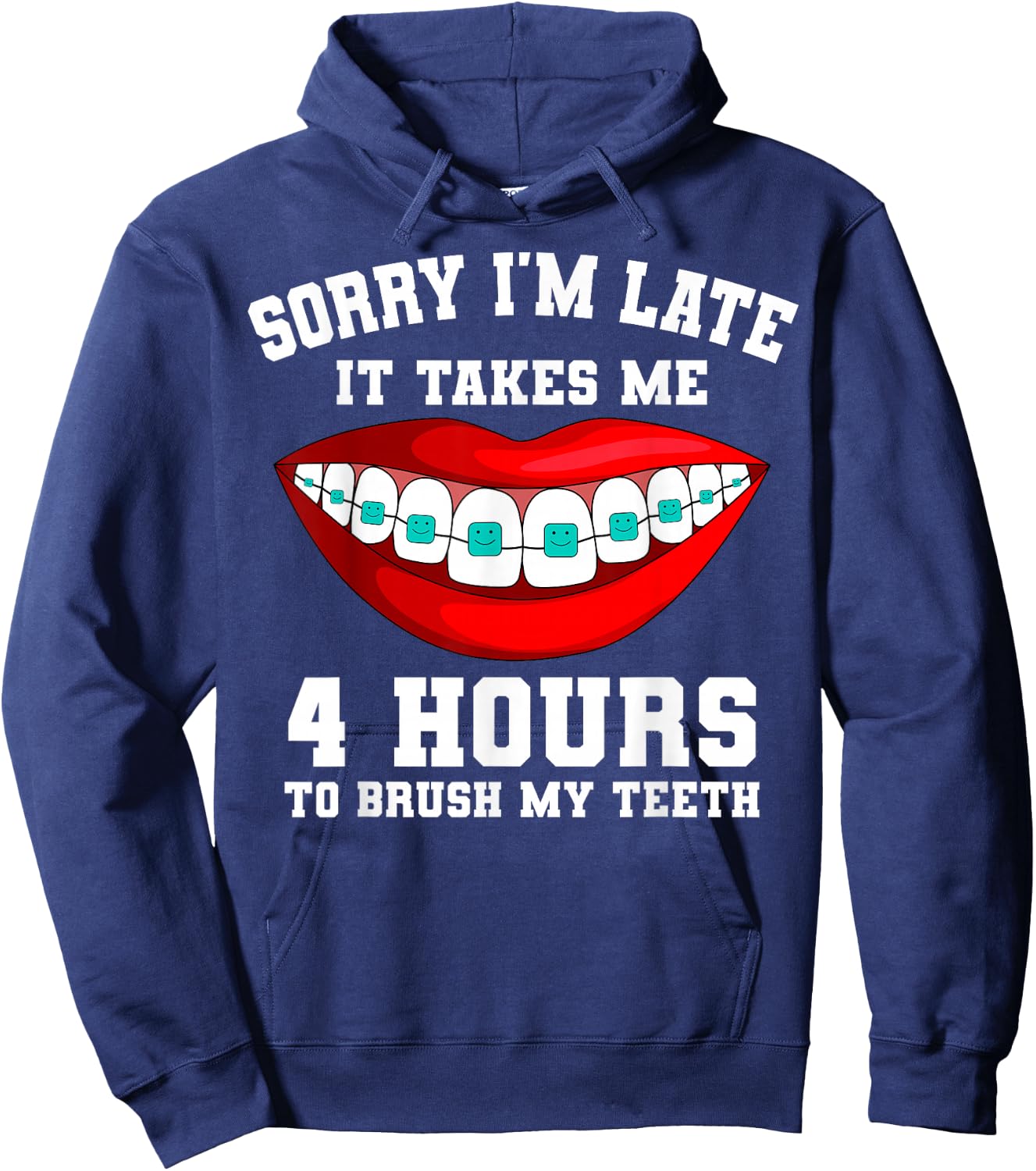 Orthodontist Dental Dentist Braces Mode On Hoodie - Hoodie | Navy