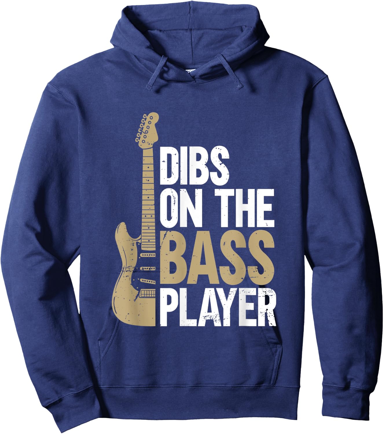 Dibs On The Bass Player | Guitar Hoodie - Hoodie | Navy