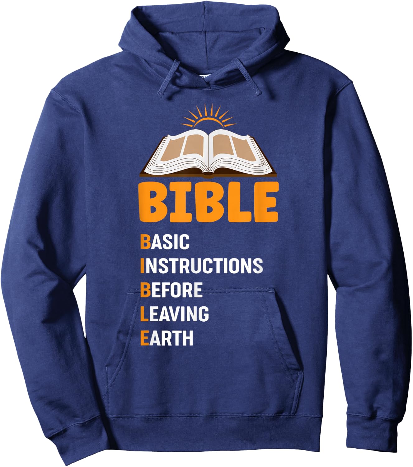 God Loving Funny Religious Bible Hoodie - Hoodie | Navy