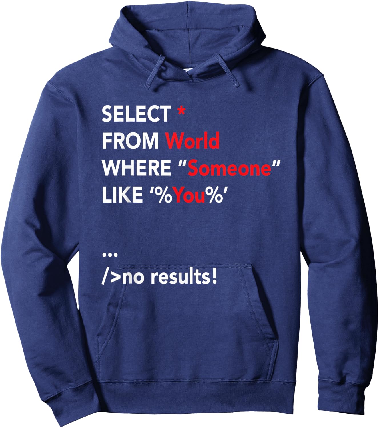 Funny SQL Coder Shirt Programmer Programming Hoodie - Hoodie | Navy