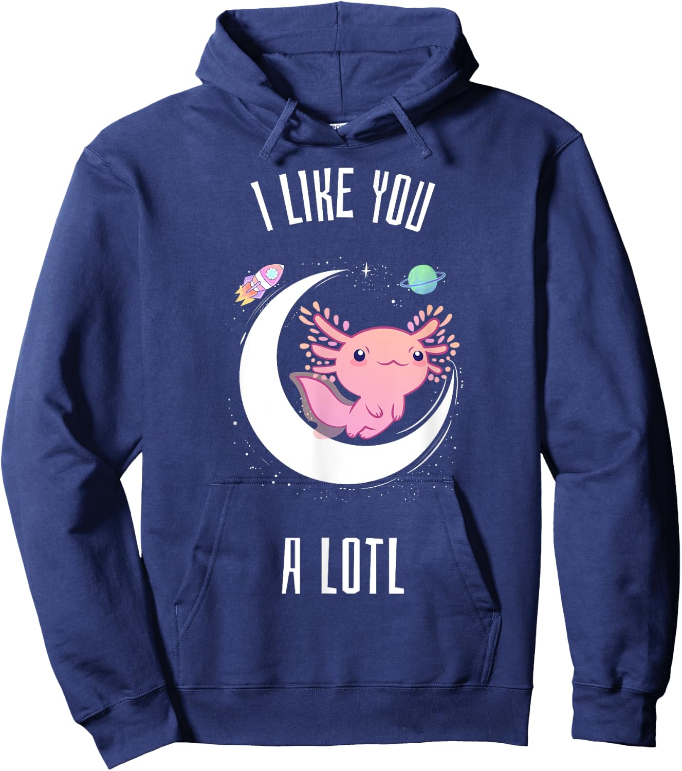 I Like You A Lotol Cute Kawaii Design Hoodie - Hoodie | Navy