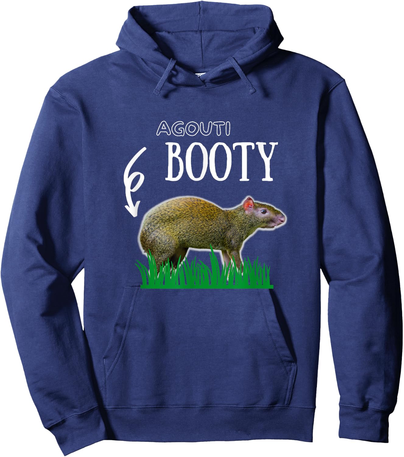 Agouti Animal Funny Grass Meme Men Women Kids Hoodie - Hoodie | Navy