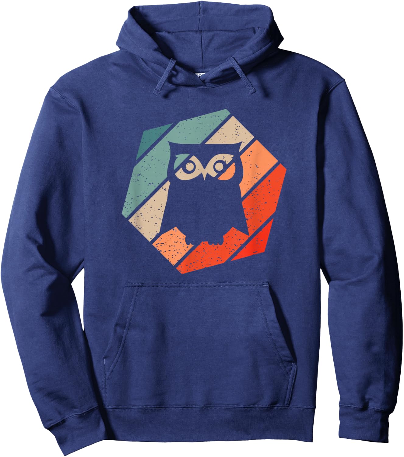 Owl Retro Style Vintage Hoodie - Hoodie | Navy