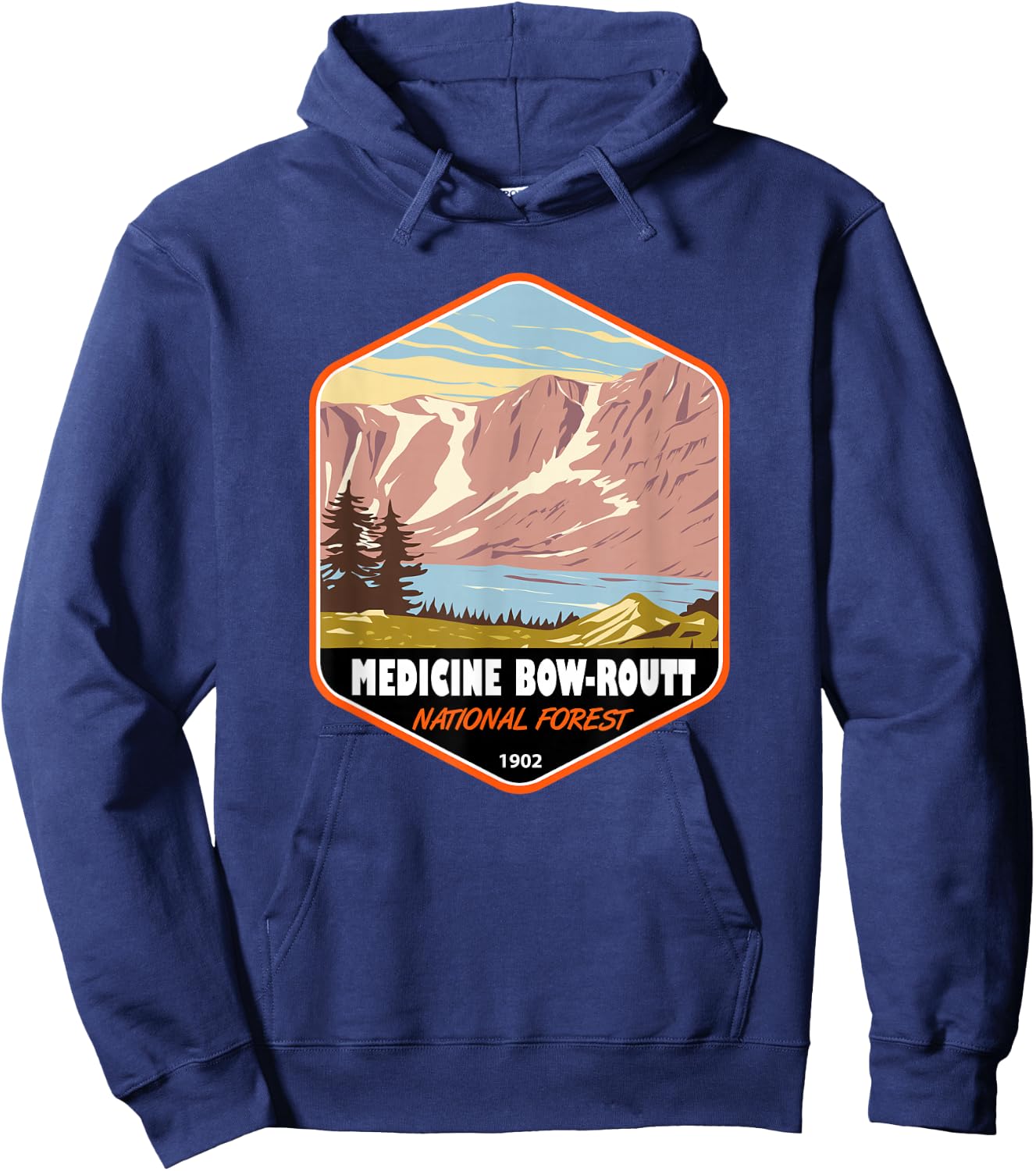 Medicine Bow Routt National Forest Badge Hoodie - Hoodie | Navy