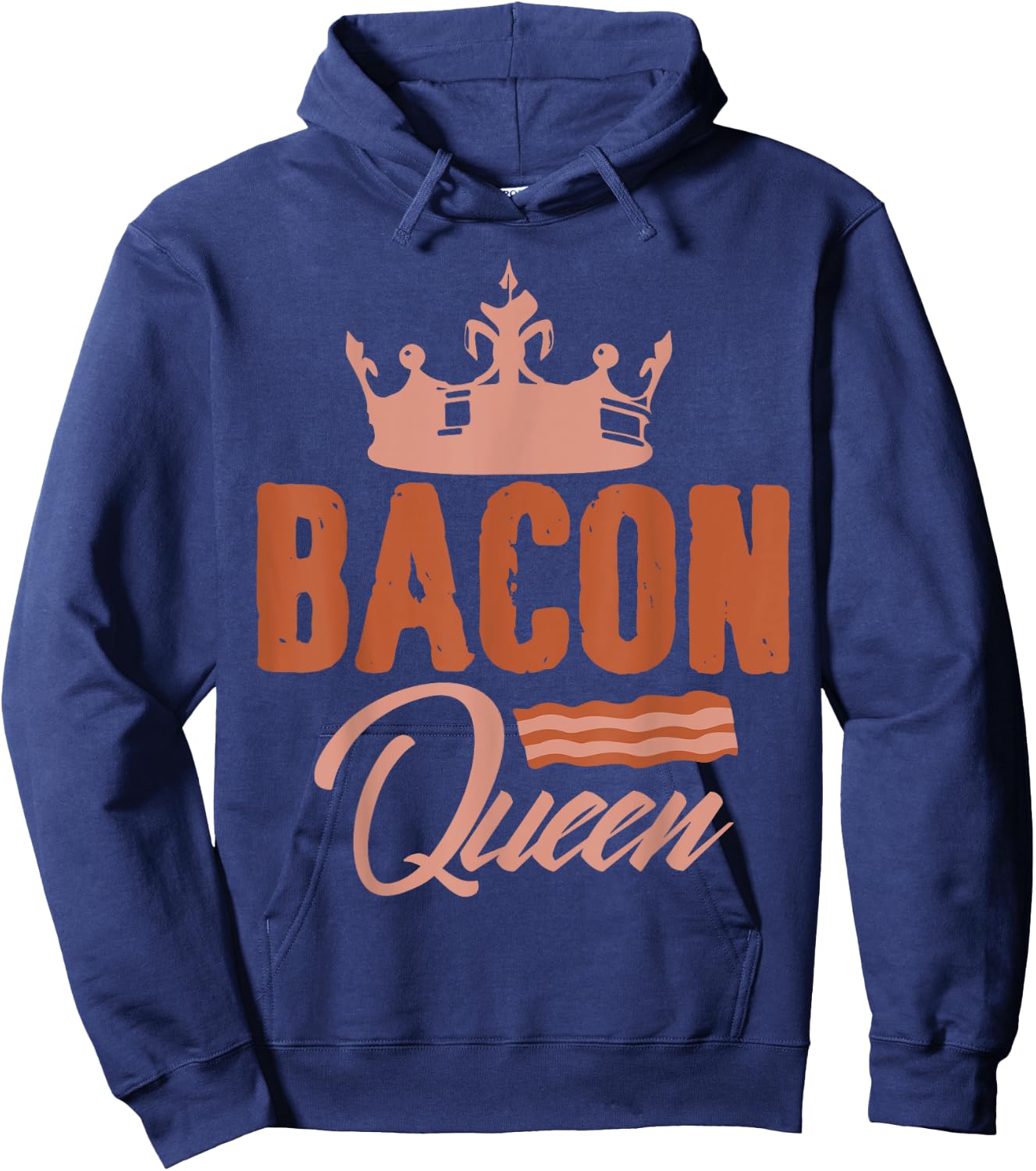 Bacon Queen Bacon Queen Belly Bacon Crown Hoodie - Hoodie | Navy