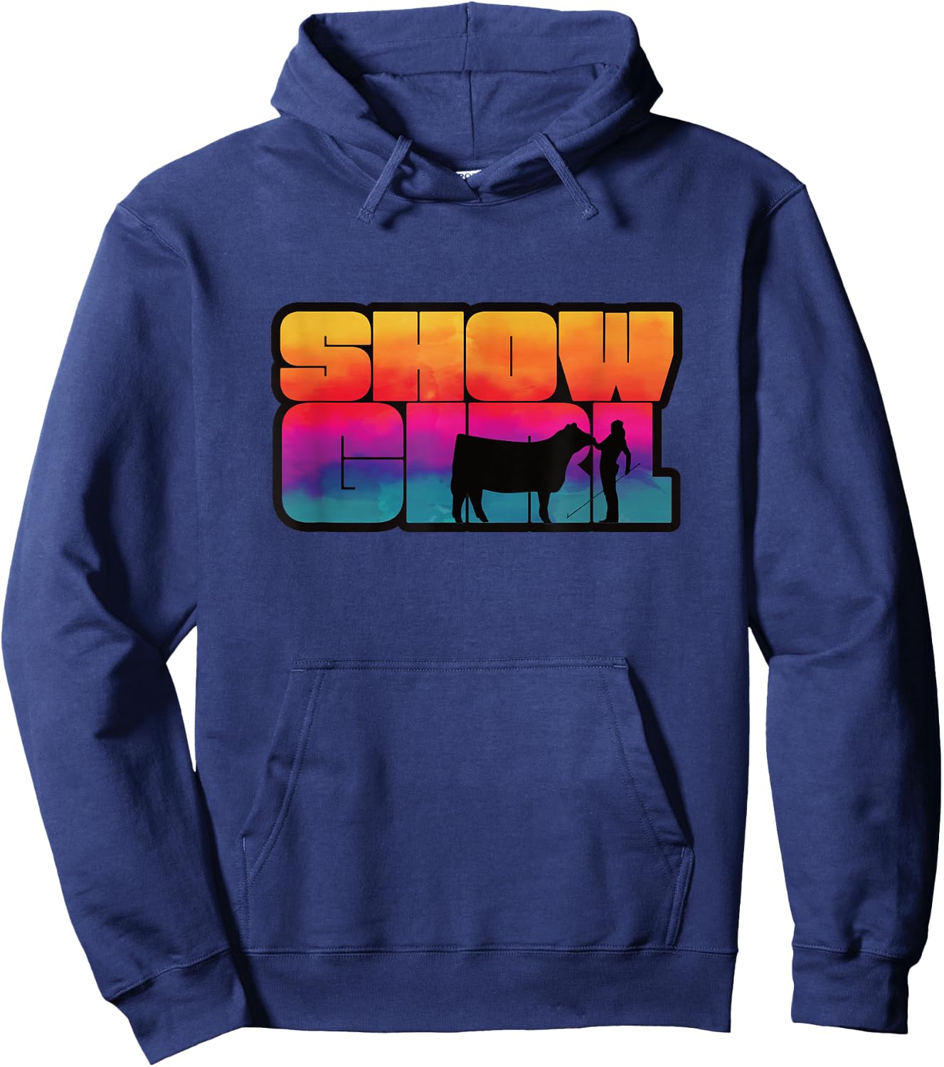 Show Girl - Fun Livestock Cattle Showing Hoodie - Hoodie | Navy