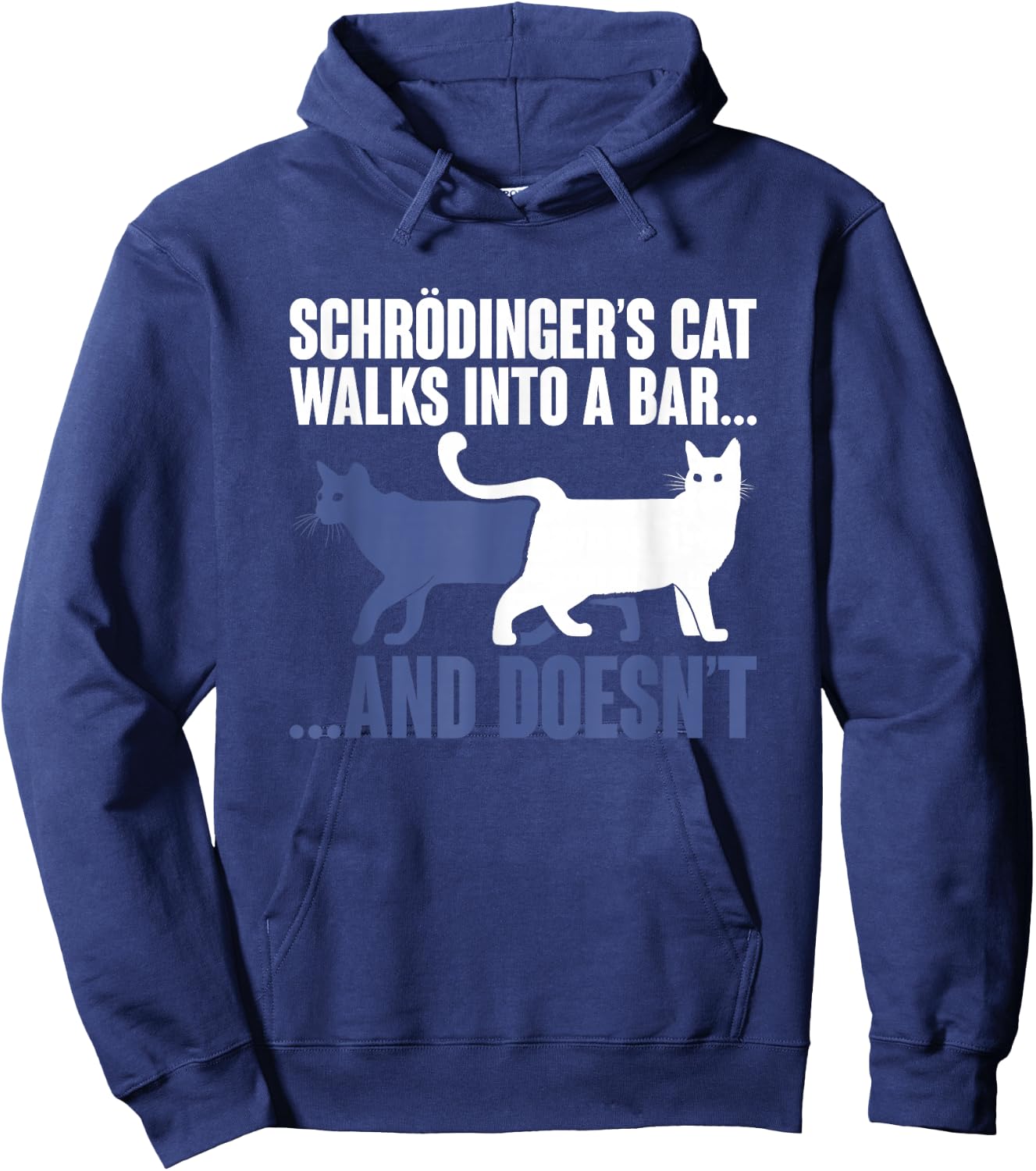 Physicist Humour Science Gift Schrödinger's Cat Hoodie - Hoodie | Navy