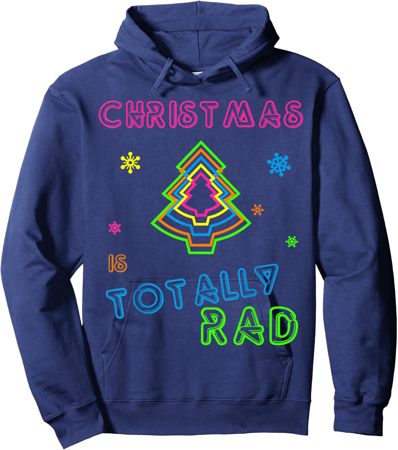 80’s Christmas - Ugly Christmas or Women Hoodie - Hoodie | Navy