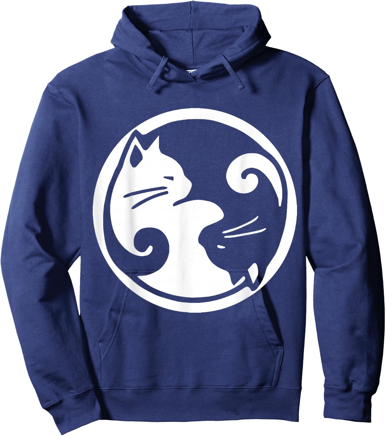 Yin Yang Cats Men Women Girls Kids Hoodie - Hoodie | Navy