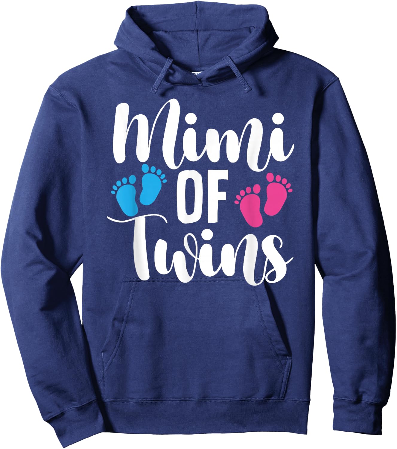 Mimi Of Twins Proud Twin Mimi Grandma Hoodie - Hoodie | Navy