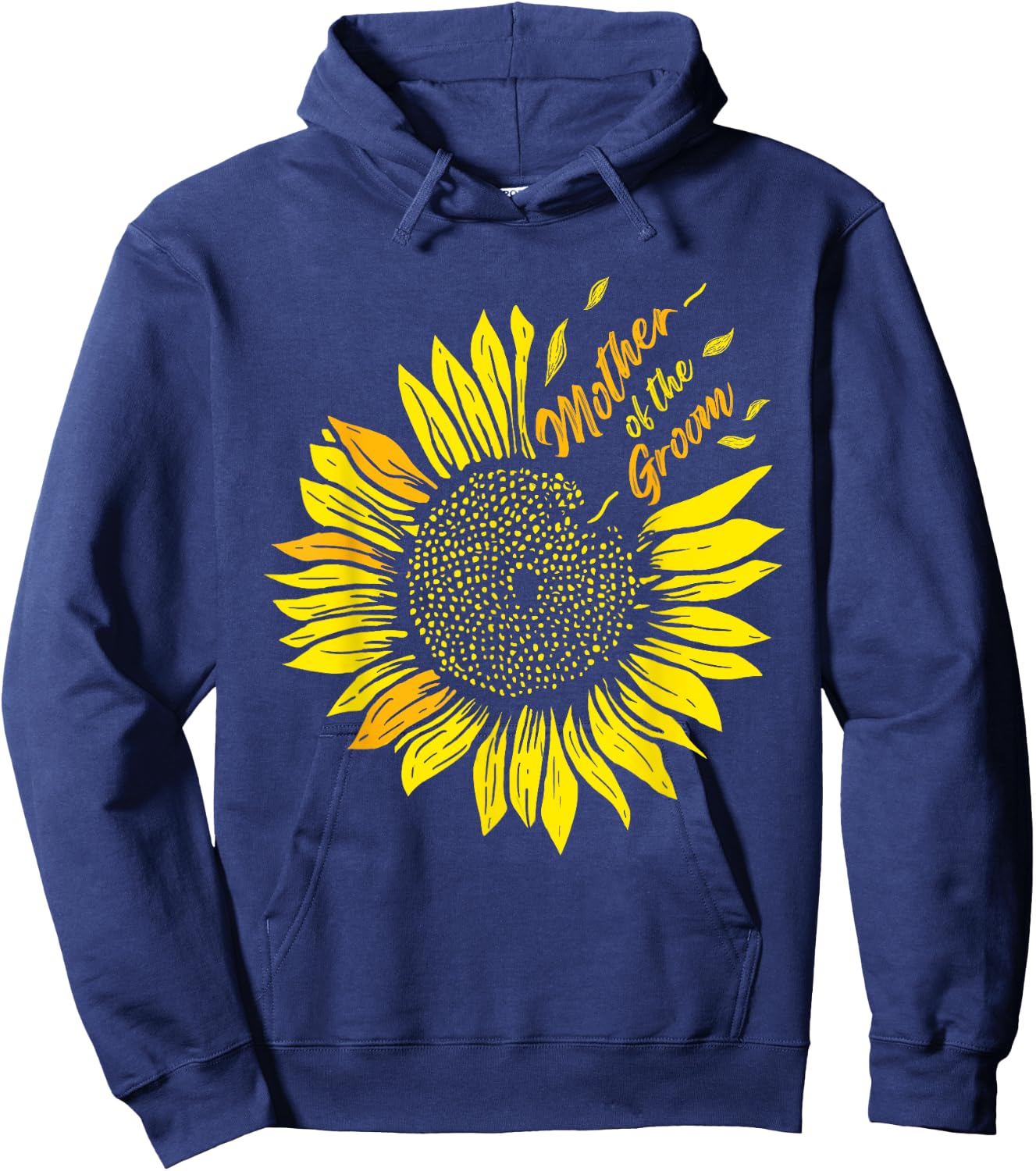 Mother Of The Groom Wedding Mom Sunflower Hoodie - Hoodie | Navy
