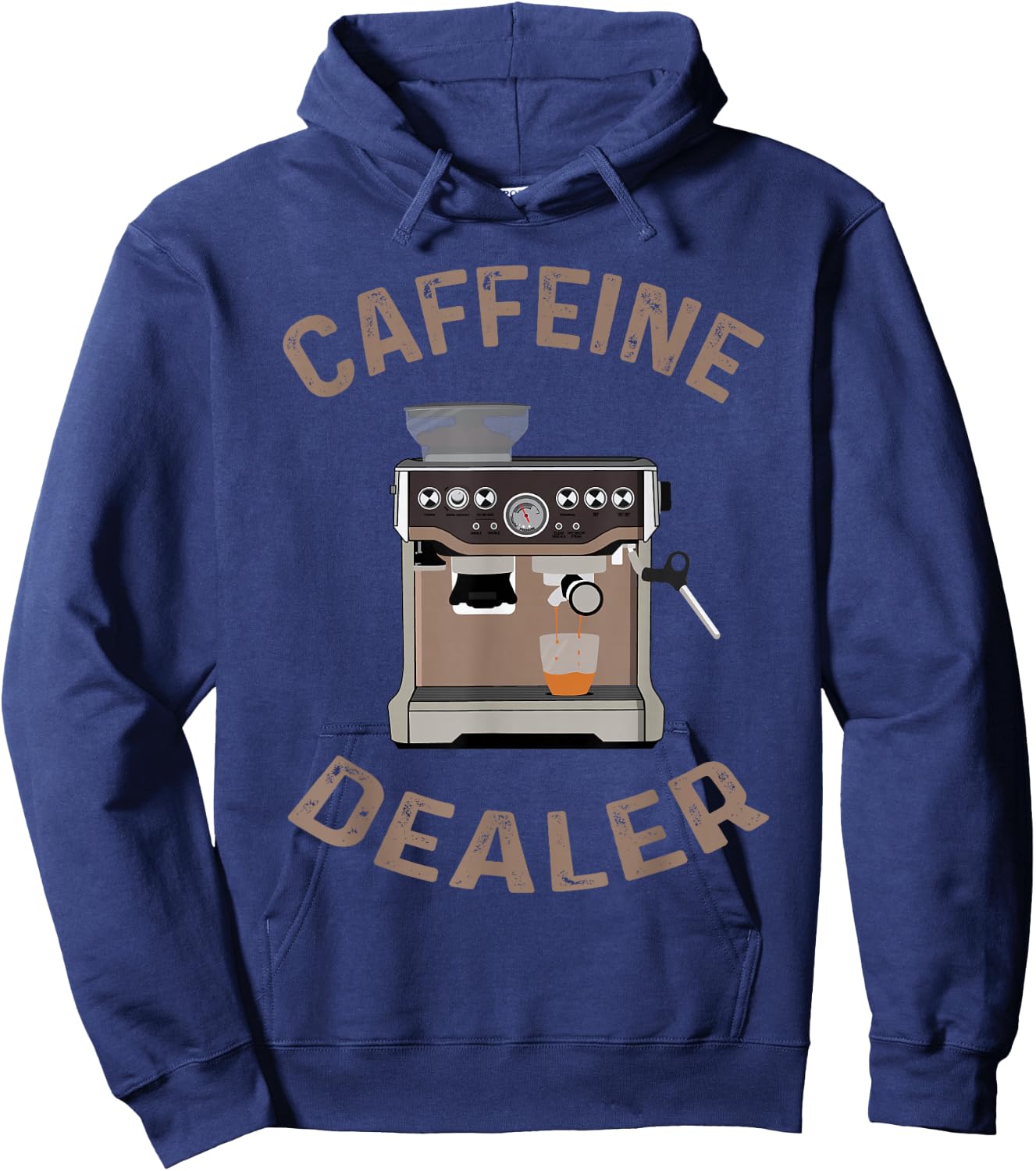 Coffeine Dealer for Coffee Lovers and Barista Hoodie - Hoodie | Navy