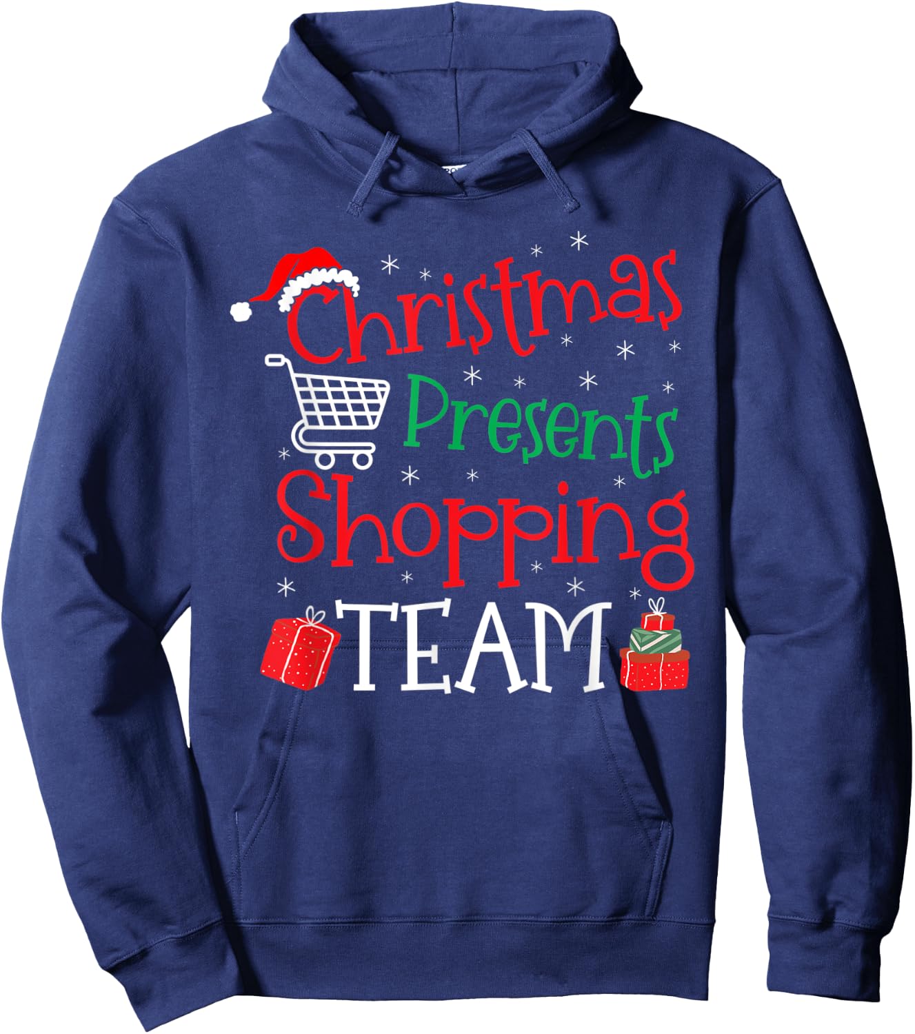 Christmas Presents Shopping Team Hoodie - Hoodie | Navy