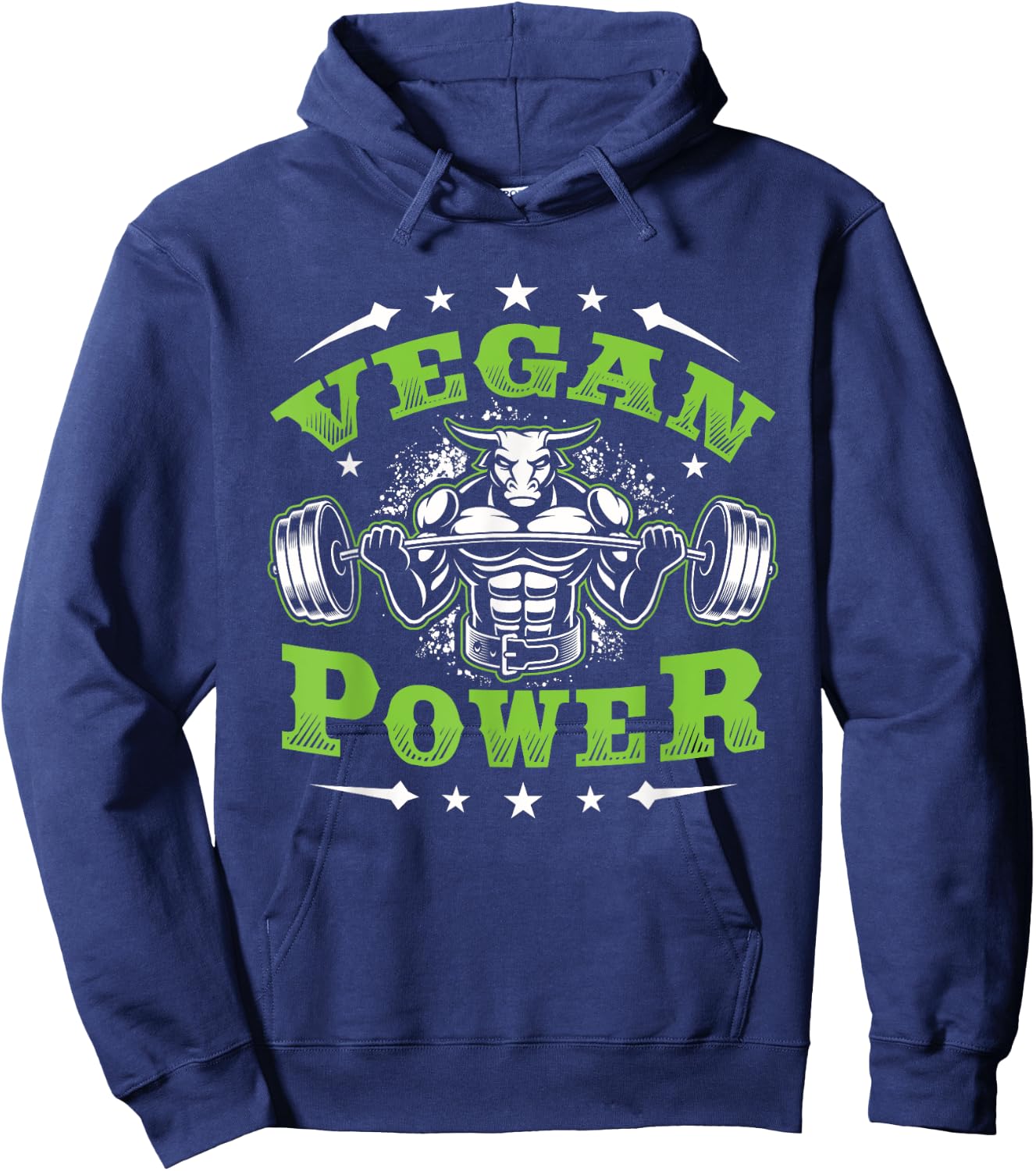 Vegan Fitness Workout I'm Vegan Power Hoodie - Hoodie | Navy