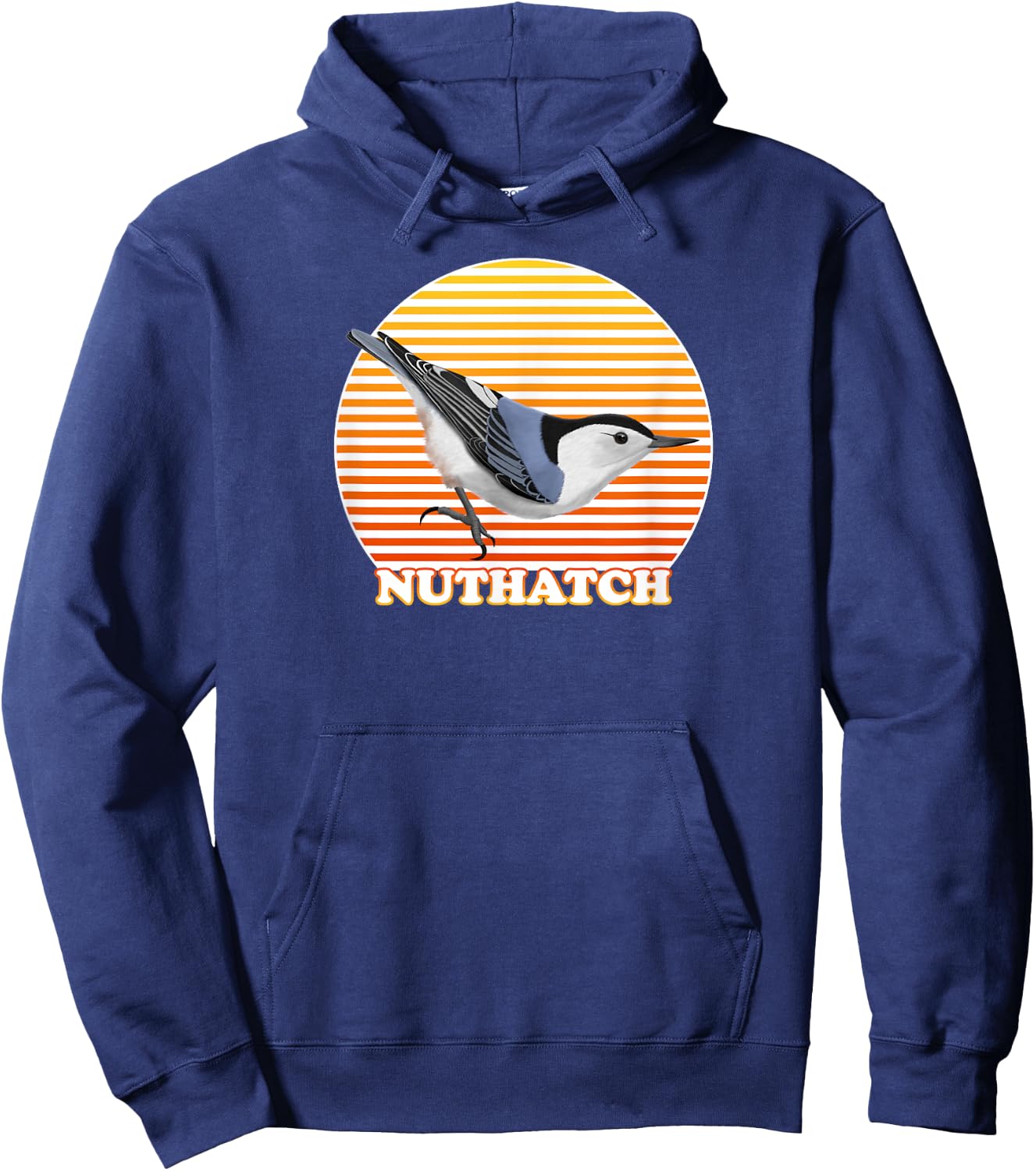jz.birds White-Breasted Nuthatch Bird Hoodie - Hoodie | Navy