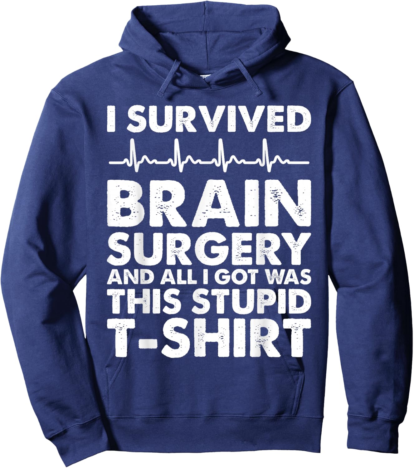 I Survived Brain Surgery - Brain Surgery Hoodie - Hoodie | Navy