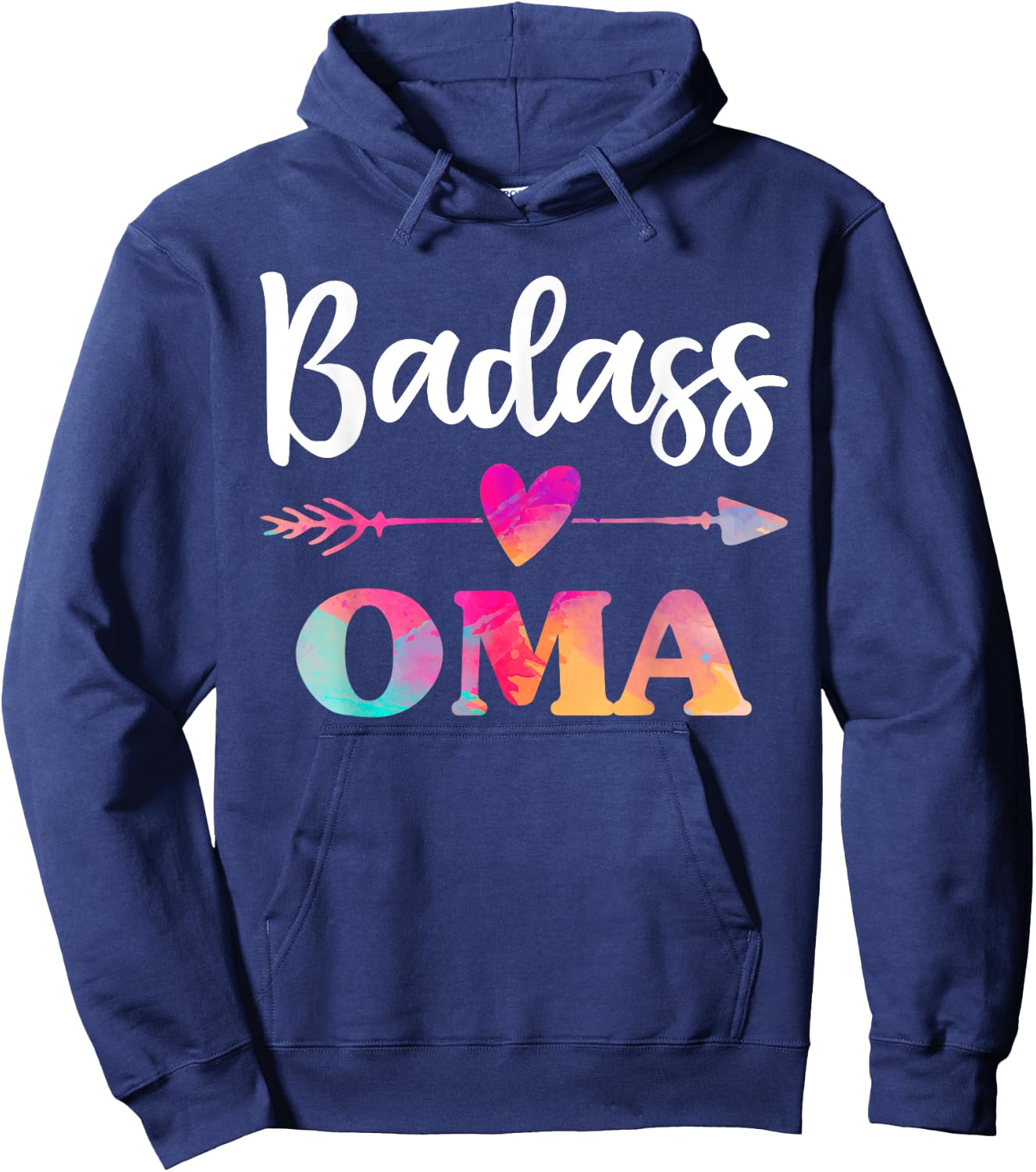 Badass Oma Strong Grandma Shirt, Mothers Day Hoodie - Hoodie | Navy