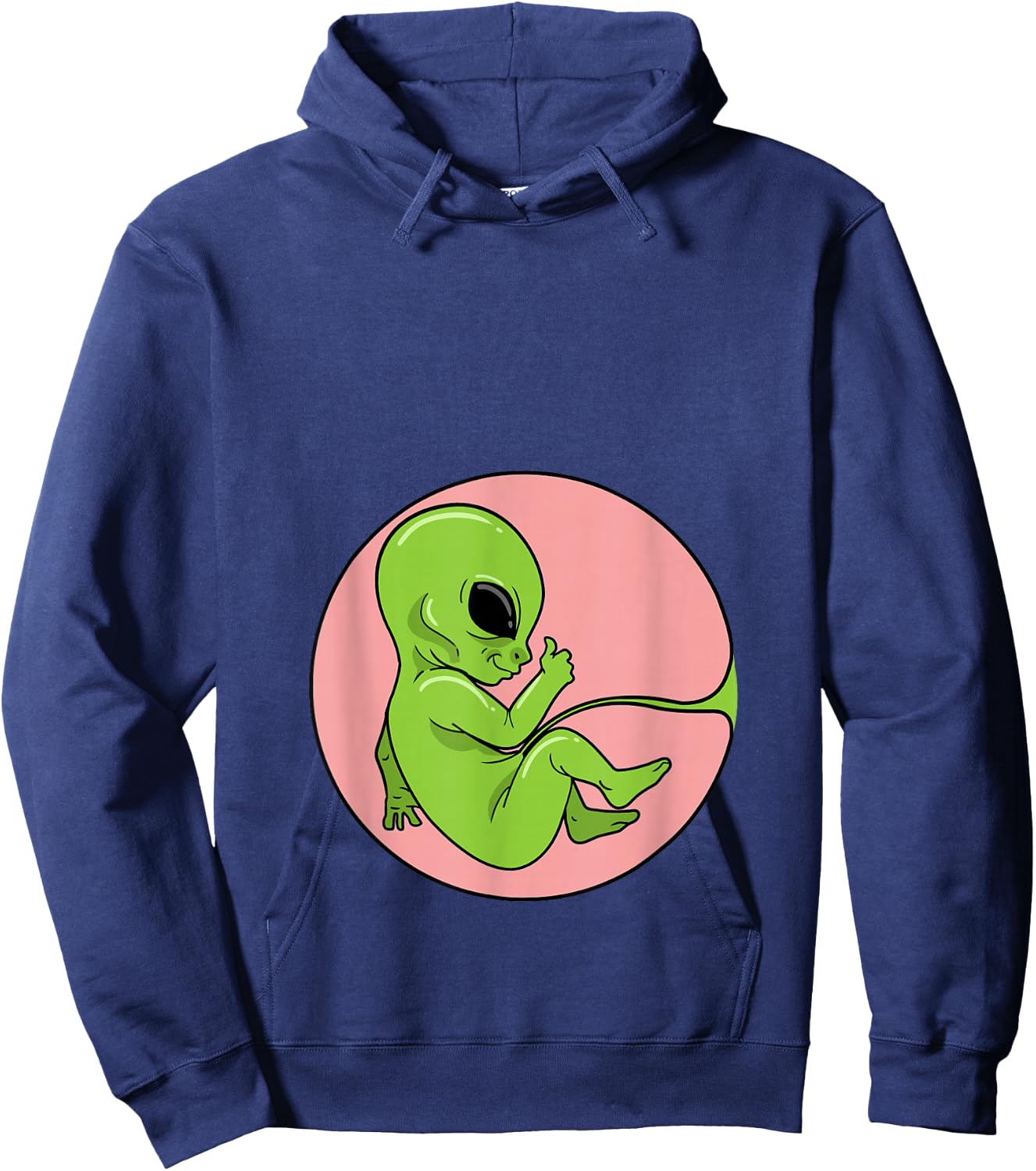 Expectant Mama Fetus Embryo Baby Alien Pregnant Hoodie - Hoodie | Navy