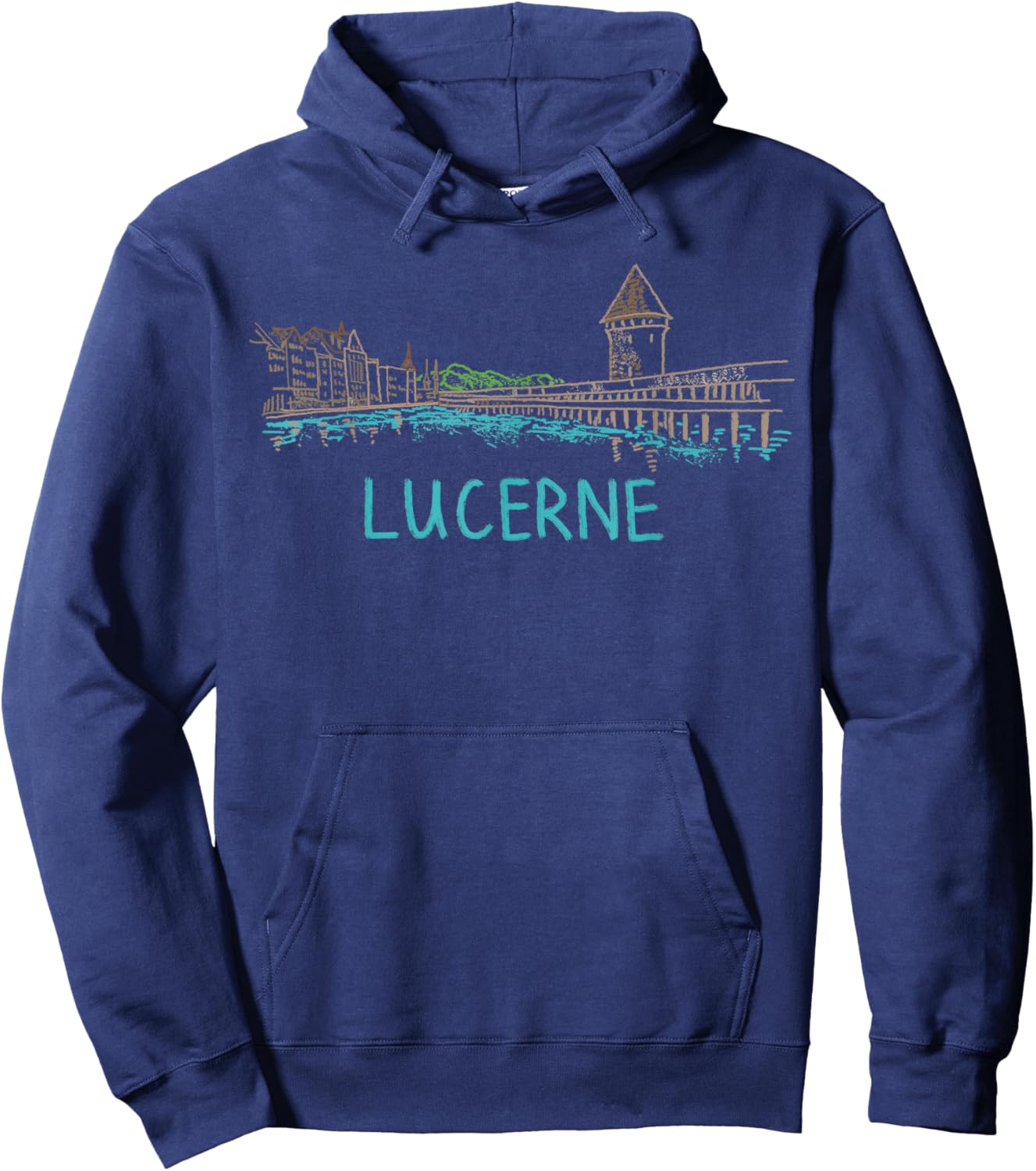 Lucerne Switzerland Art Gift Men Women Hoodie - Hoodie | Navy