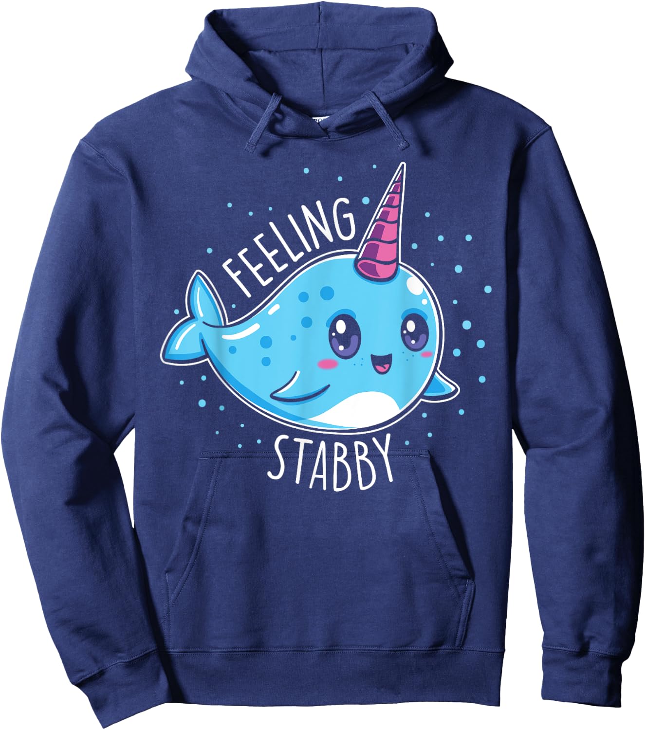 Cute Feeling Stabby Narwhals Kawaii Whale Gift Hoodie - Hoodie | Navy