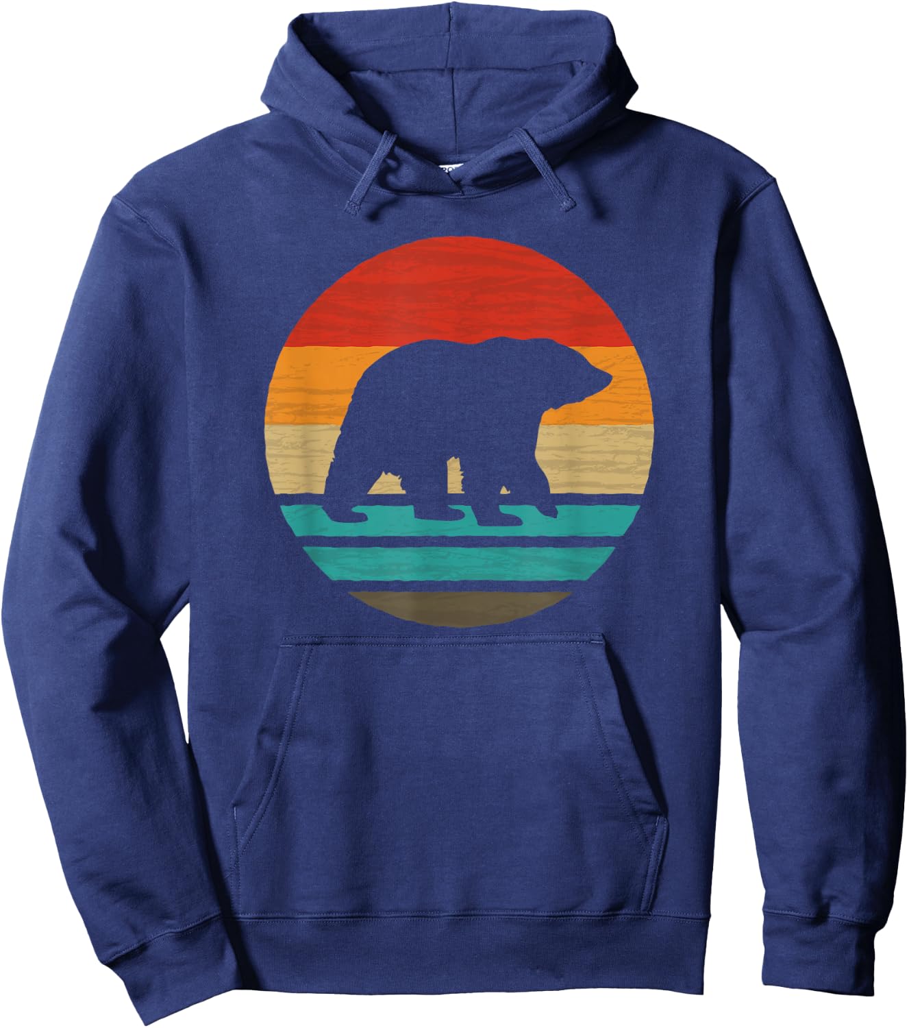 Bear Retro Style Vintage Hoodie - Hoodie | Navy