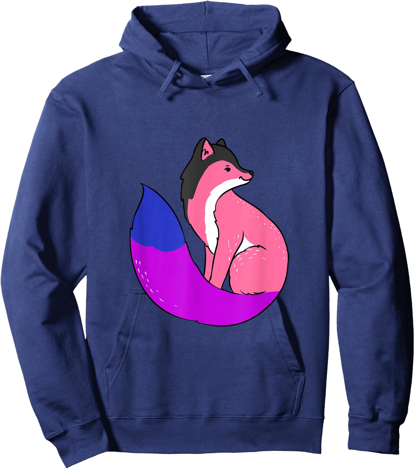 Genderfluid Pride Fox Genderfluid Hoodie - Hoodie | Navy