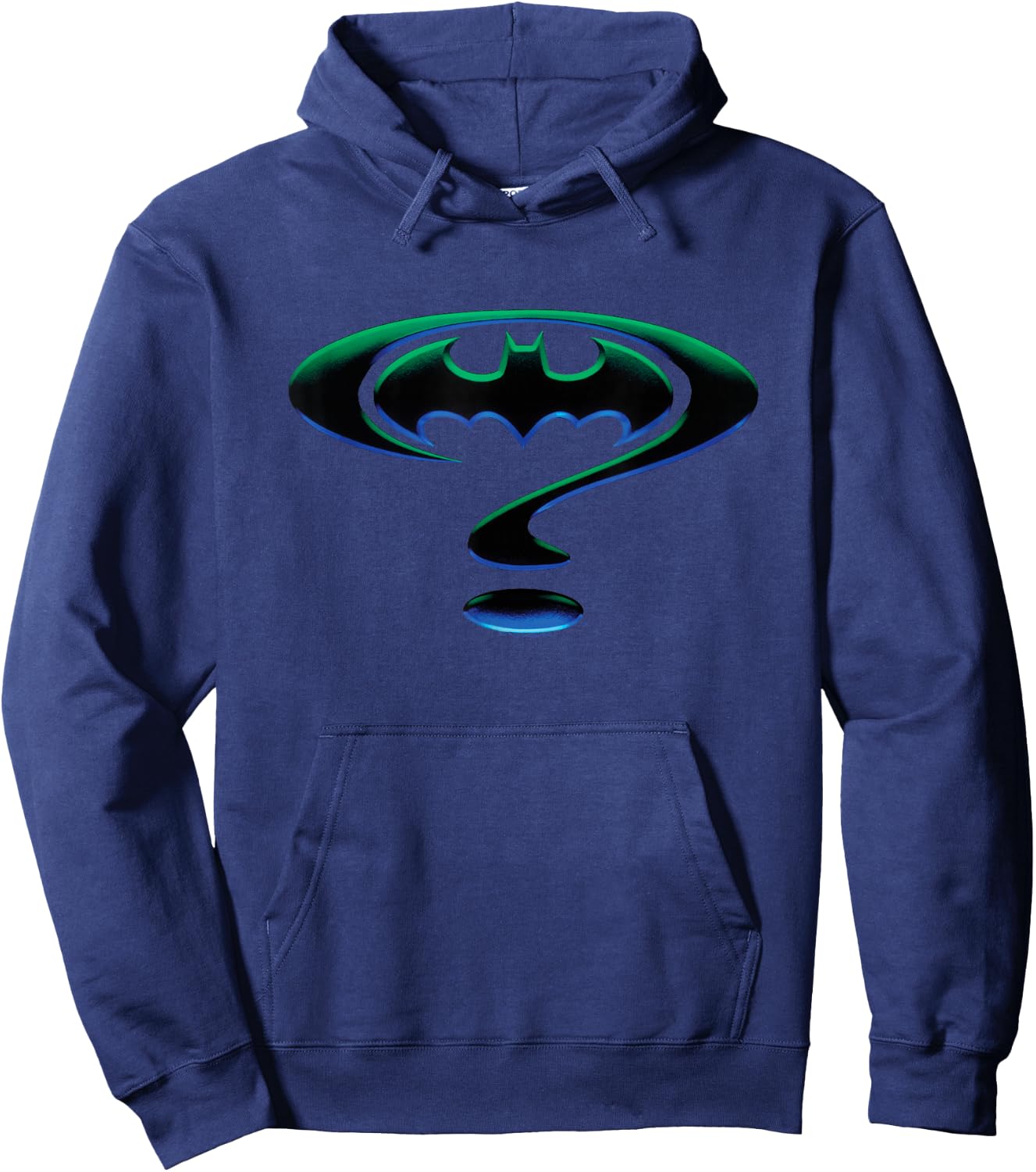Batman Forever Question Mark Logo Small Hoodie - Hoodie | Navy