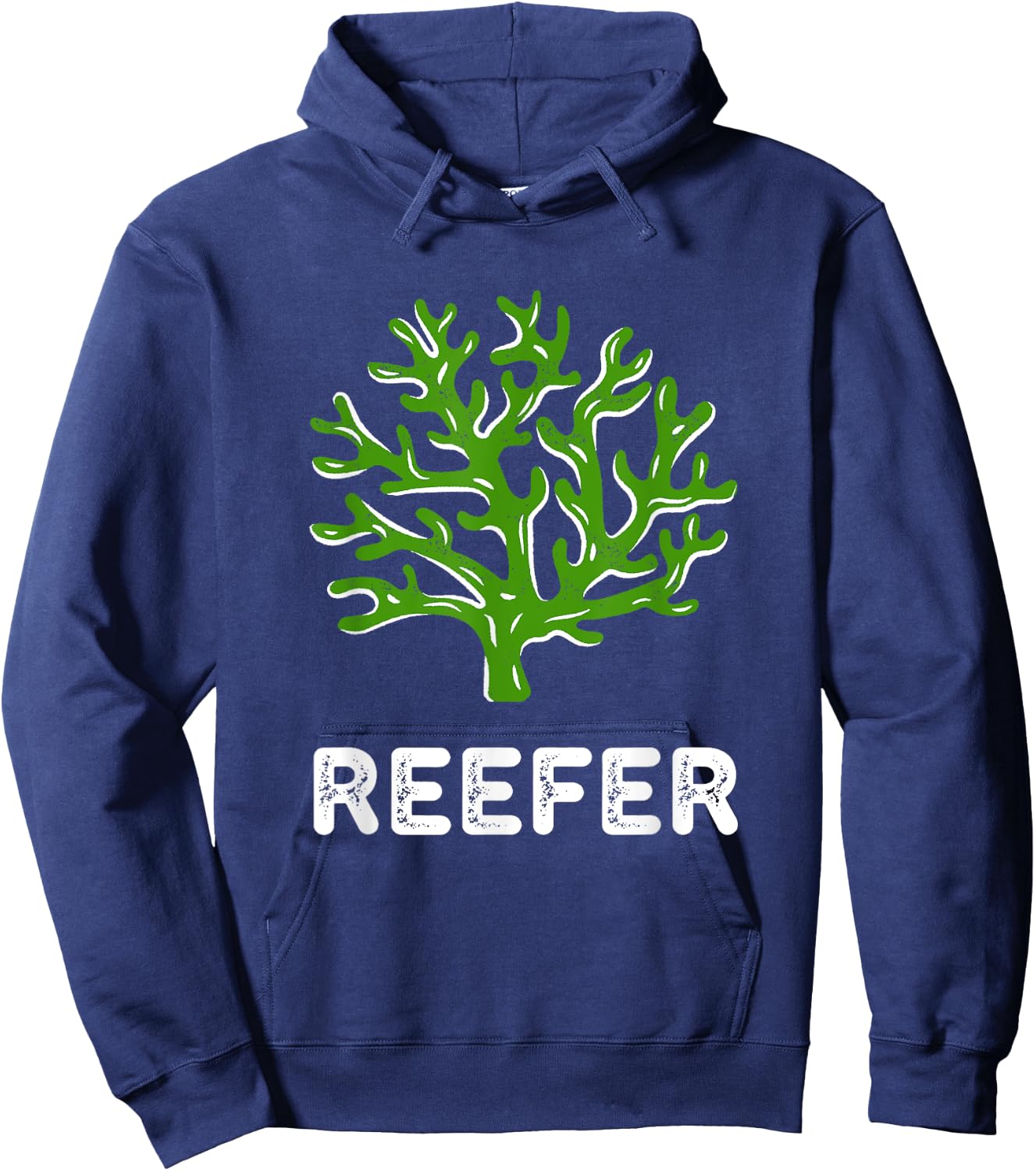Reefer Funny Coral Reef Frag Hoodie - Hoodie | Navy