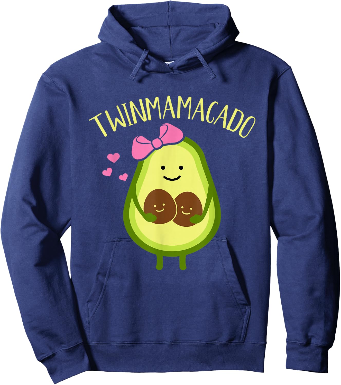Twin Mamacado for Mom of Twins Hoodie - Hoodie | Navy