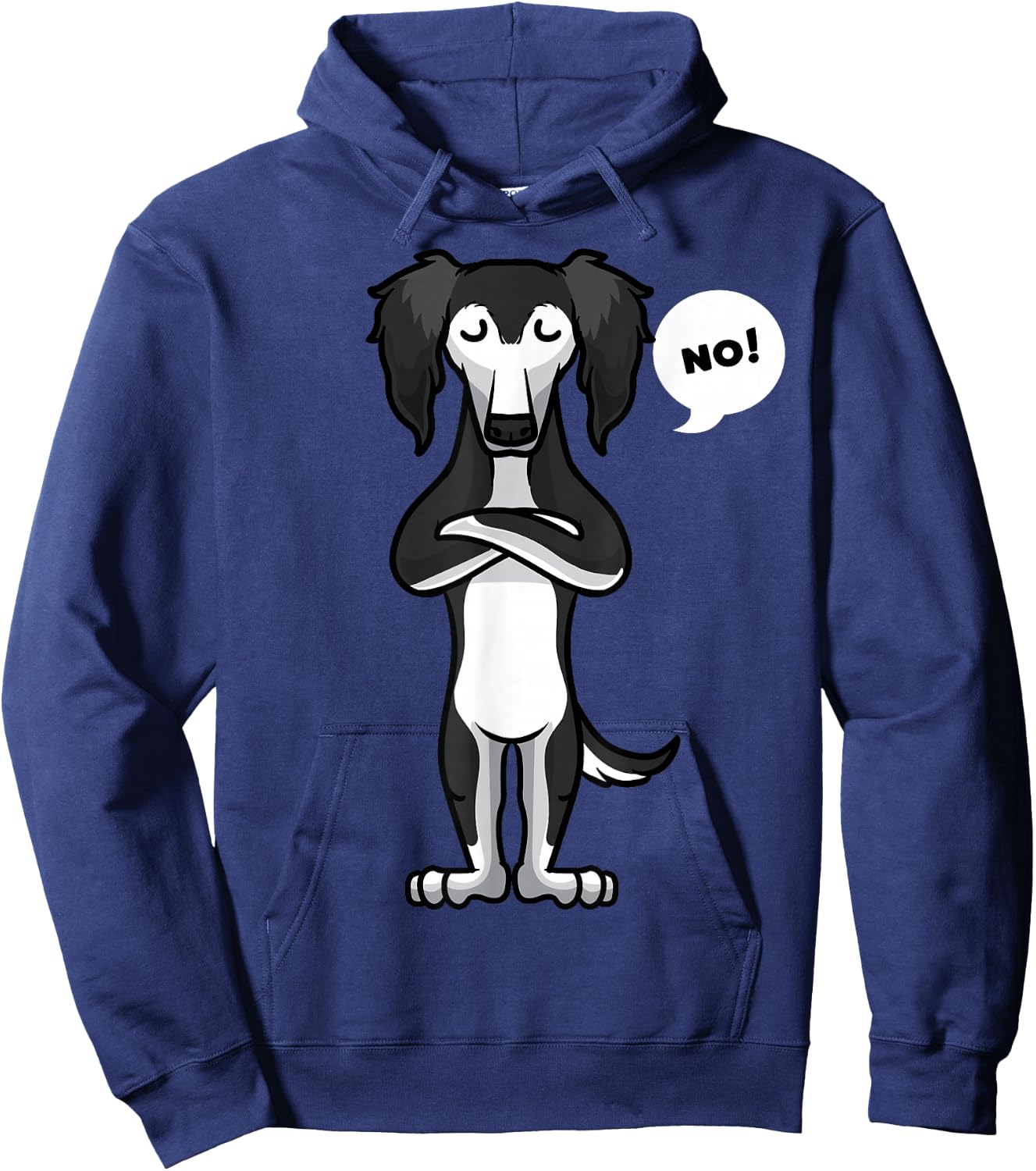 Stubborn Saluki Dog Hoodie - Hoodie | Navy