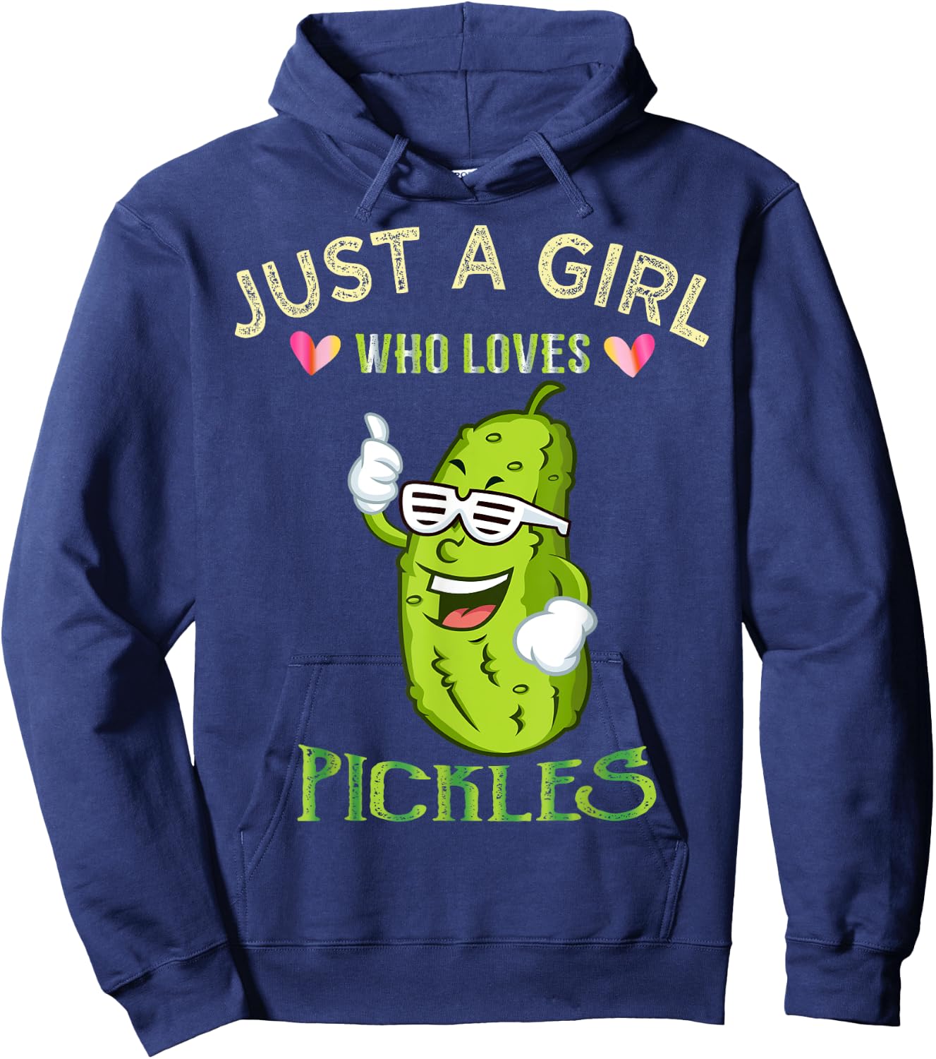 Just A Girl Who Loves Pickles Gift Hoodie - Hoodie | Navy