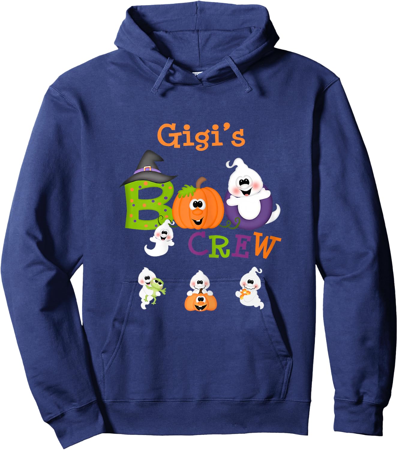 Funny Halloween Gigi Boo Crew Little Pumpkin Hoodie - Hoodie | Navy