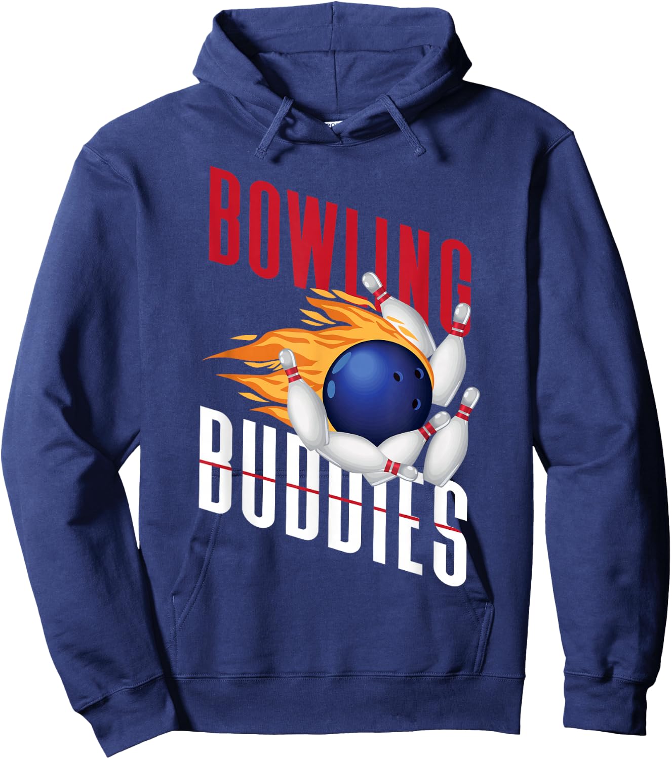 Funny Bowling Besties Friends Bowling Buddies Hoodie - Hoodie | Navy
