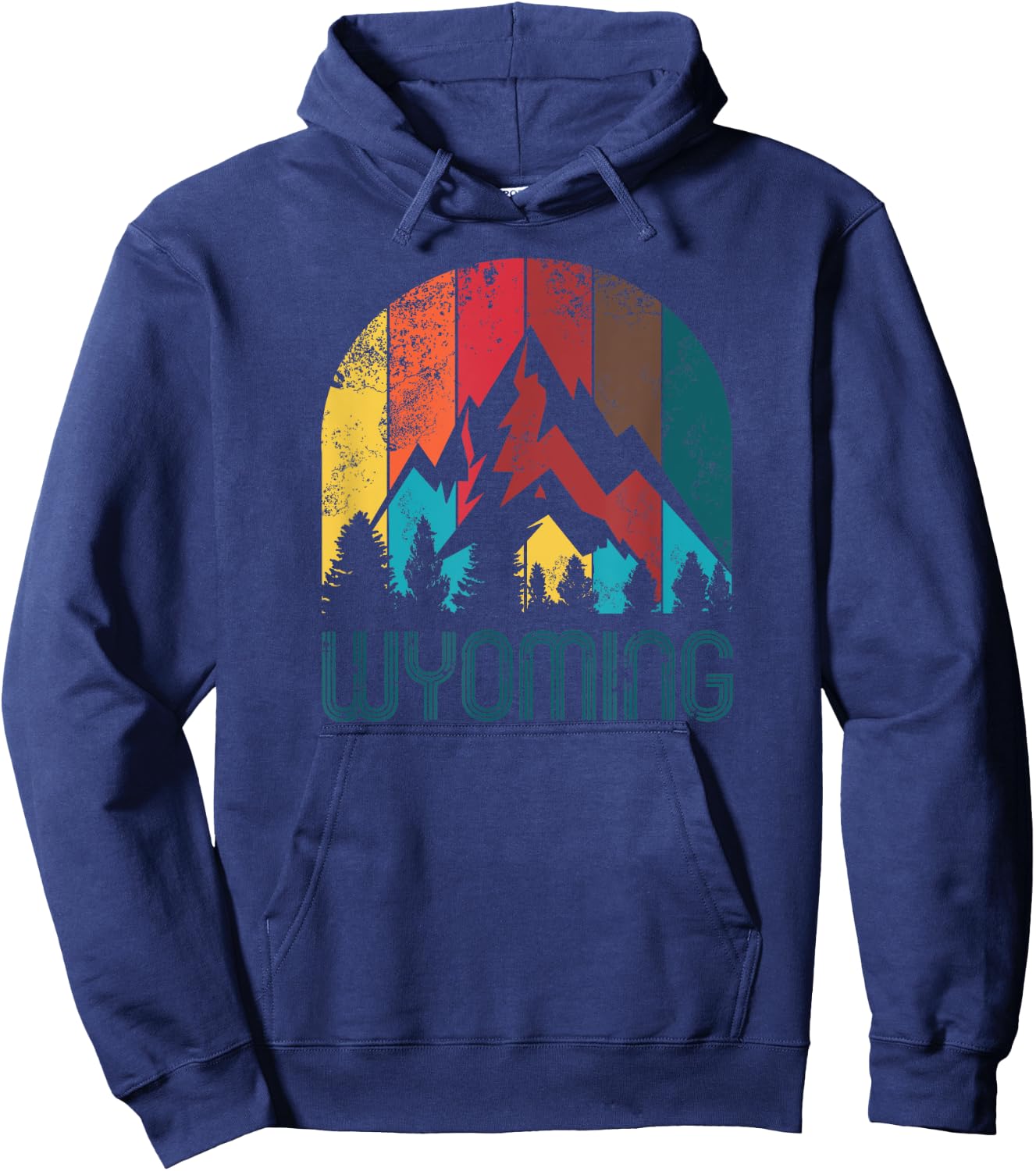 Retro Wyoming T Shirt Women and Kids Hoodie - Hoodie | Navy
