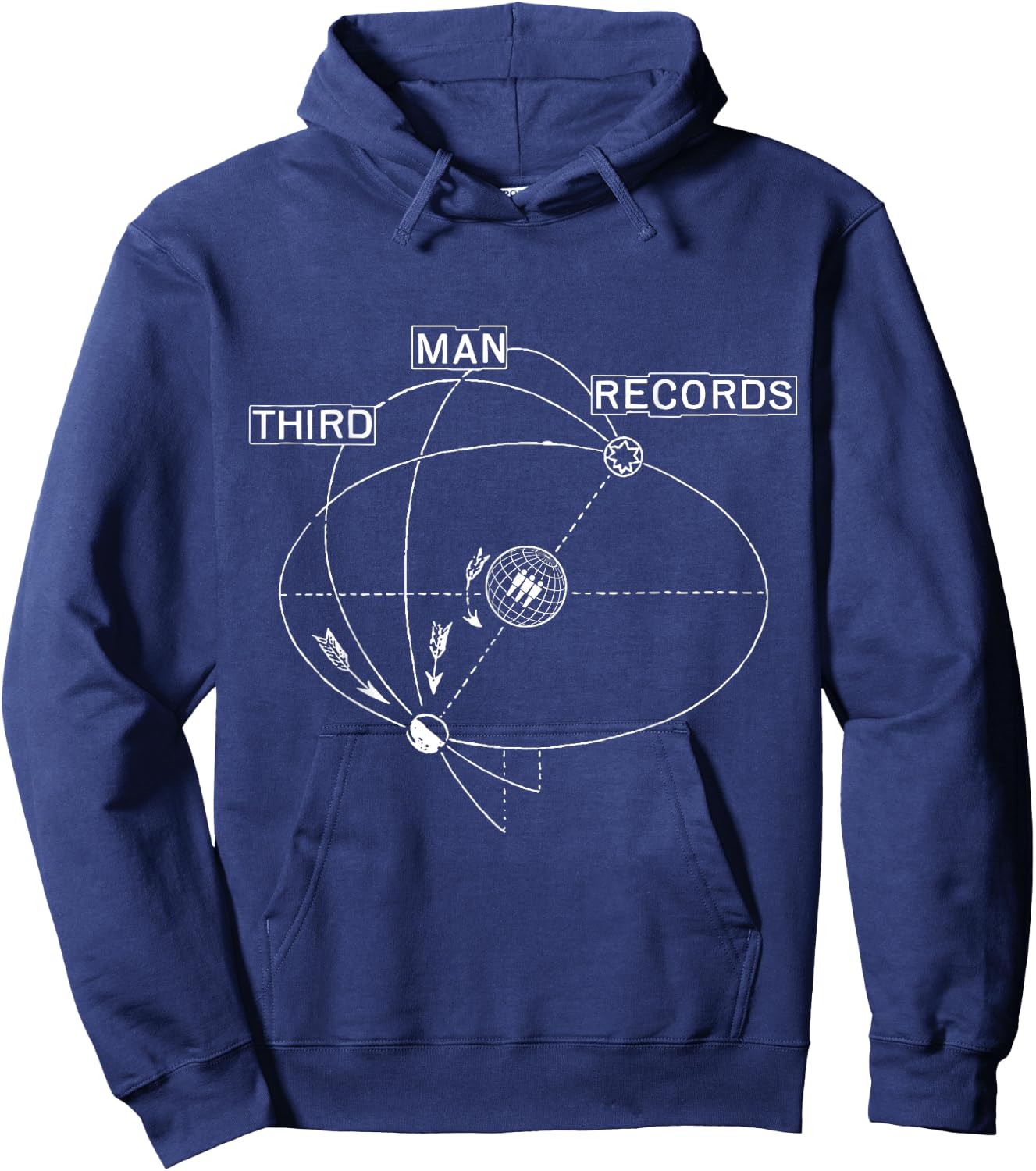 Third Man Records Nashville, Tennessee, Third Man Records, Detroit, Michigan Black Small Classic Fit Short Sleeve Polyester 100% -Adults Hoodie - Hoodie | Navy