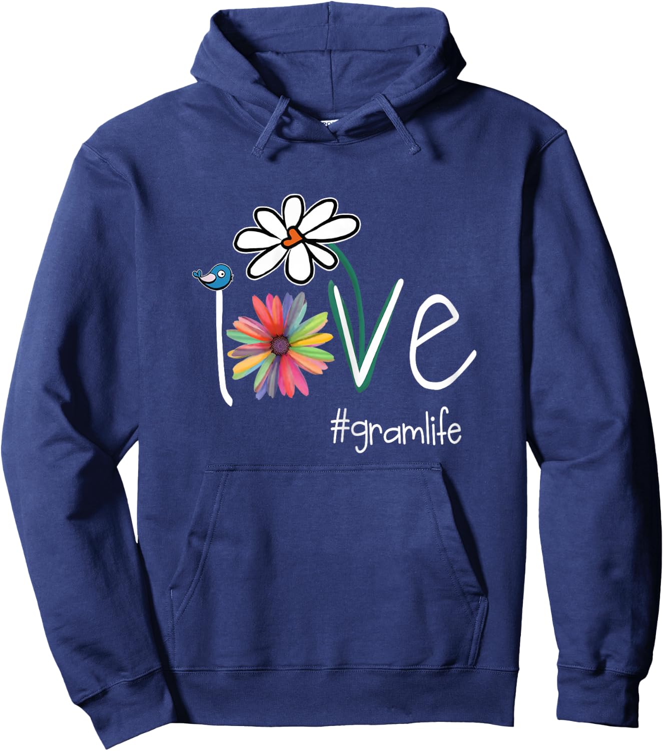 Love Gram Life - Art Flower Color Hoodie - Hoodie | Navy