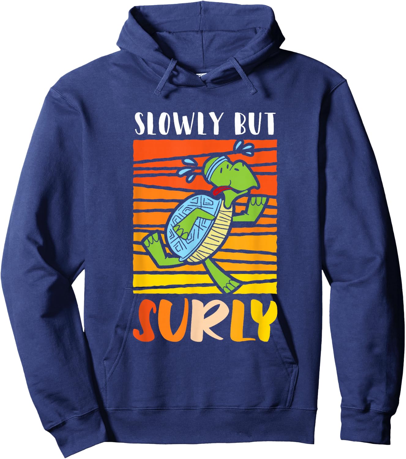 Slowly but surly - Sea Turtle Hoodie - Hoodie | Navy