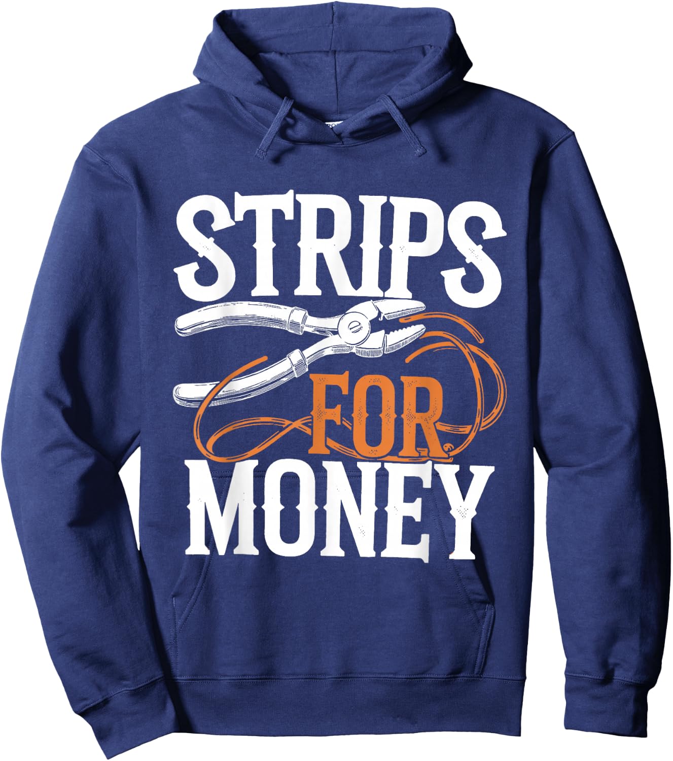 Electrician's Funny Strips For Money Hoodie - Hoodie | Navy