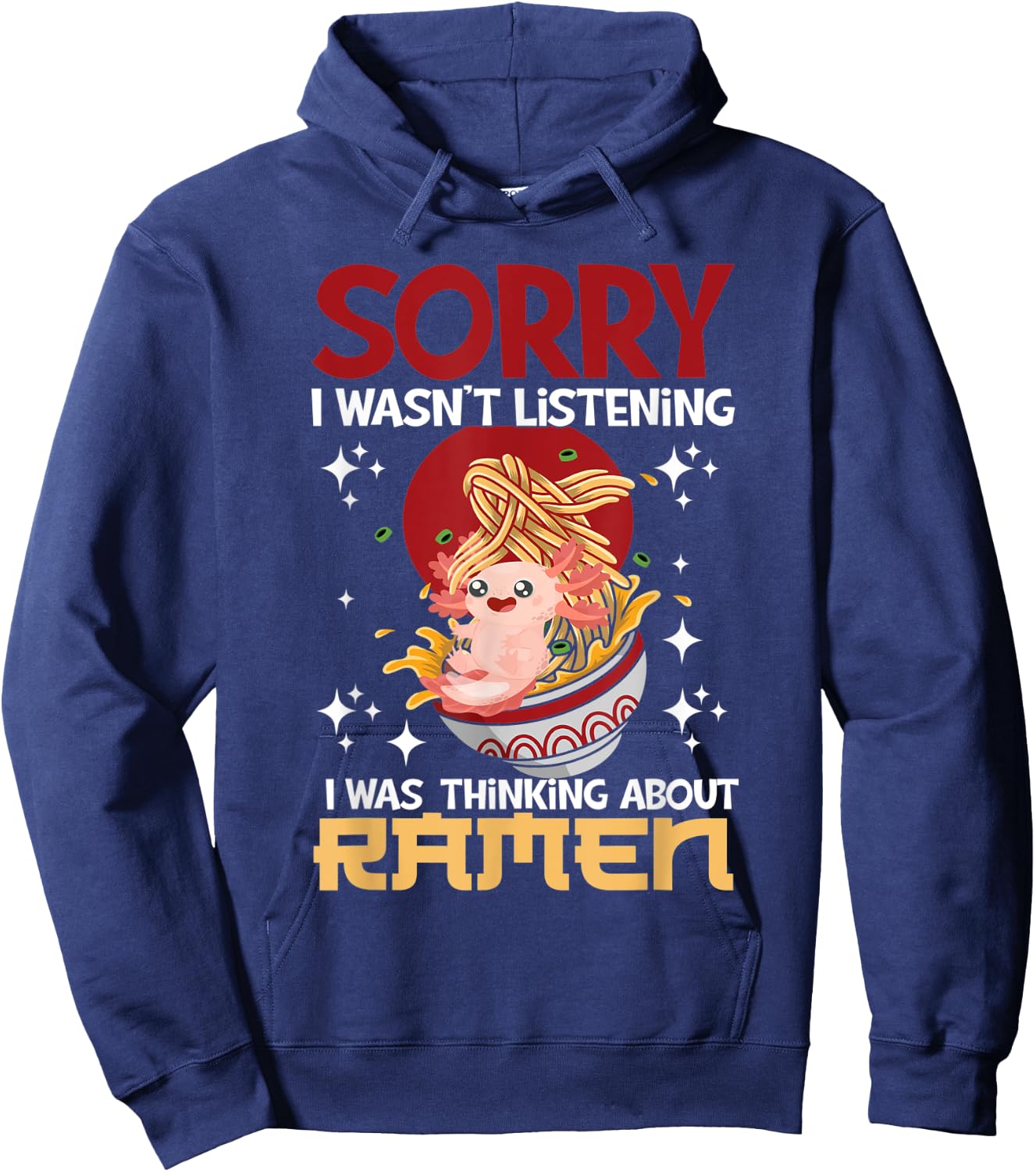 Japanese Noodles Ramen Axolotl Hoodie - Hoodie | Navy
