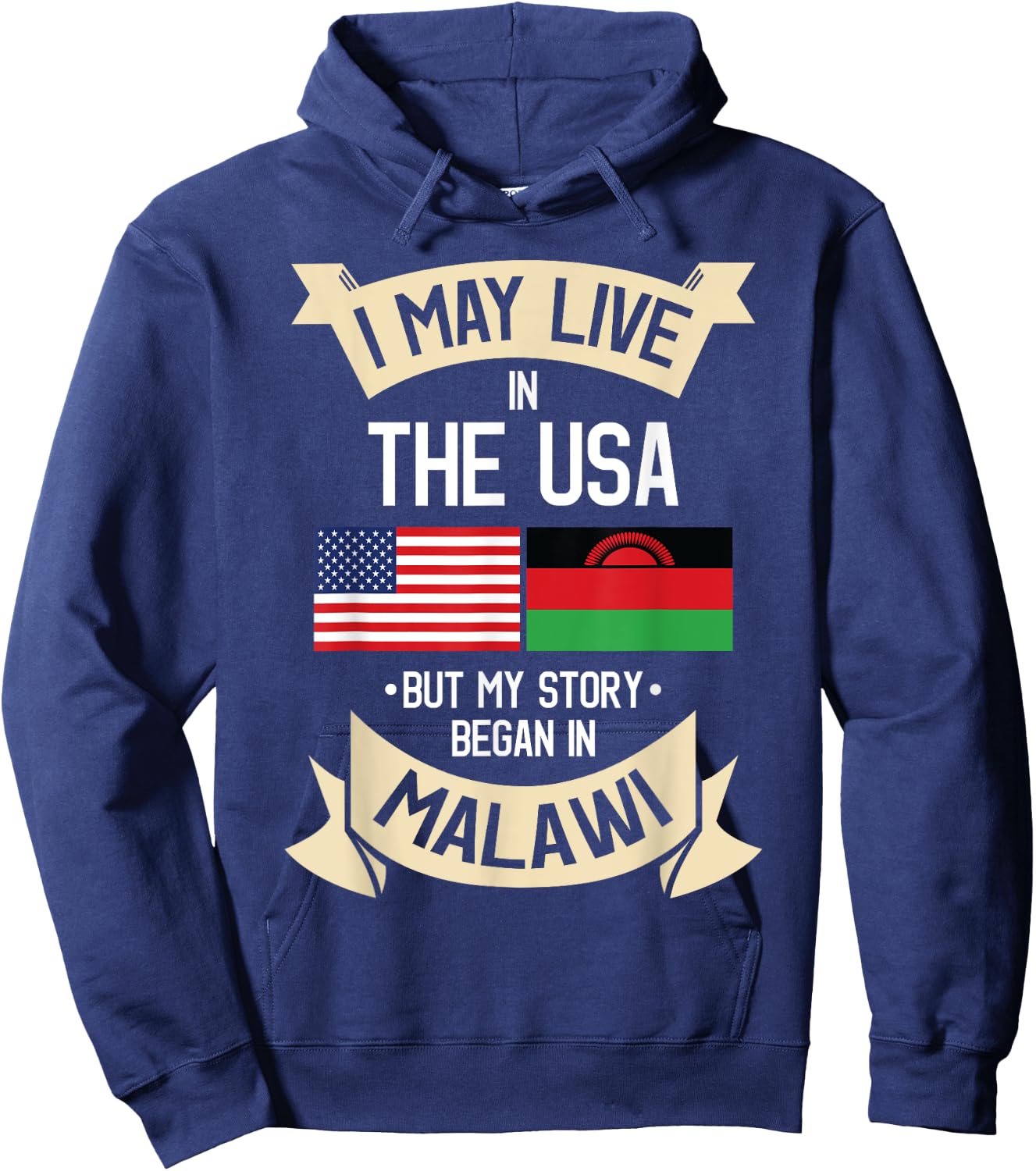 Malawian Malawi Flag Gift People from Malawi Hoodie - Hoodie | Navy